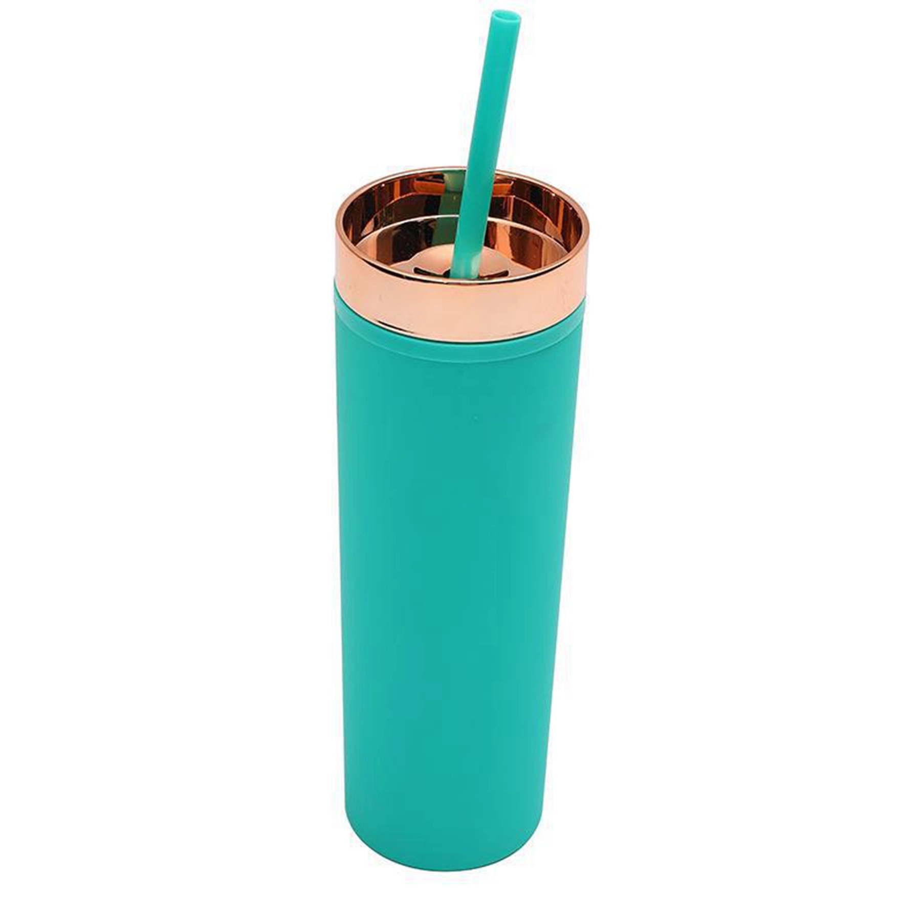 16 Oz. Reusable BPA Free Plastic Tumbler with Straw 16