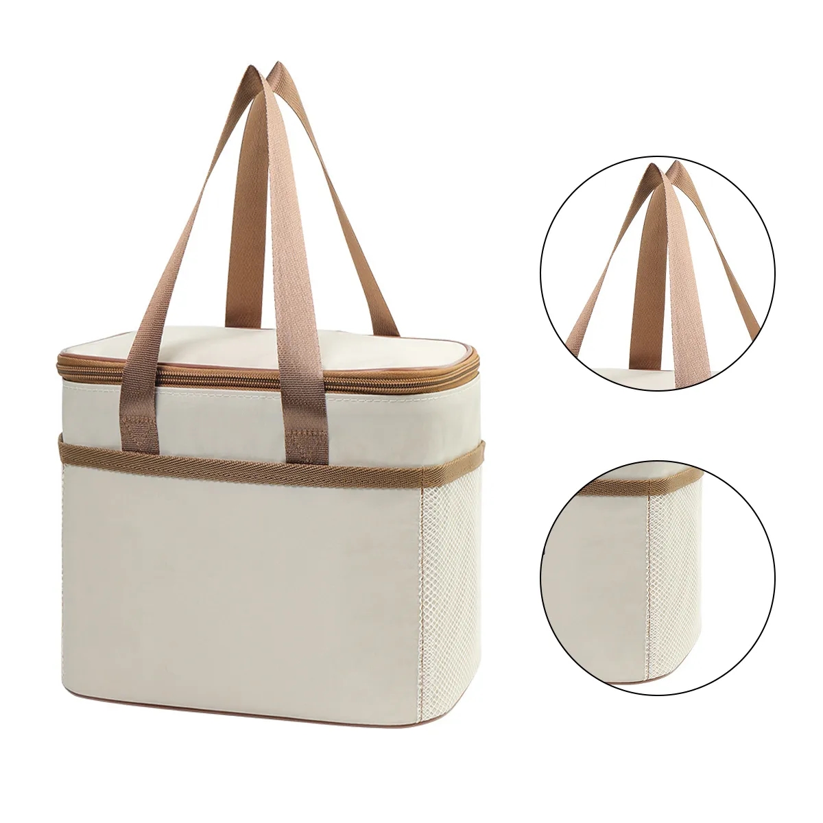 Insulated PEVA Lunch Tote With Water-Resistant Fabric 7
