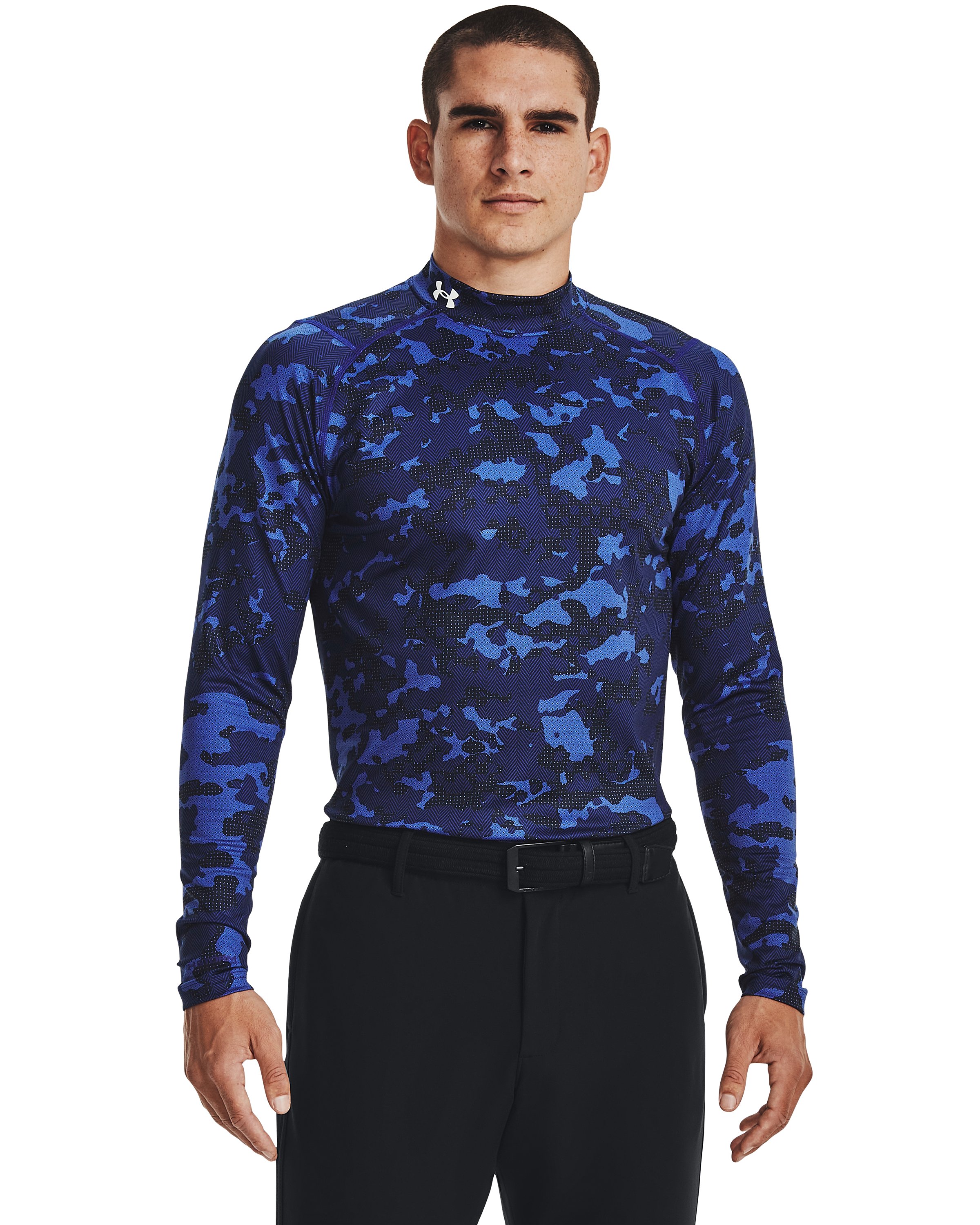 Men's ColdGear Infrared All Over Print Mock Long Sleeve, custom hoodie or sweatshirt with logo imprint 4