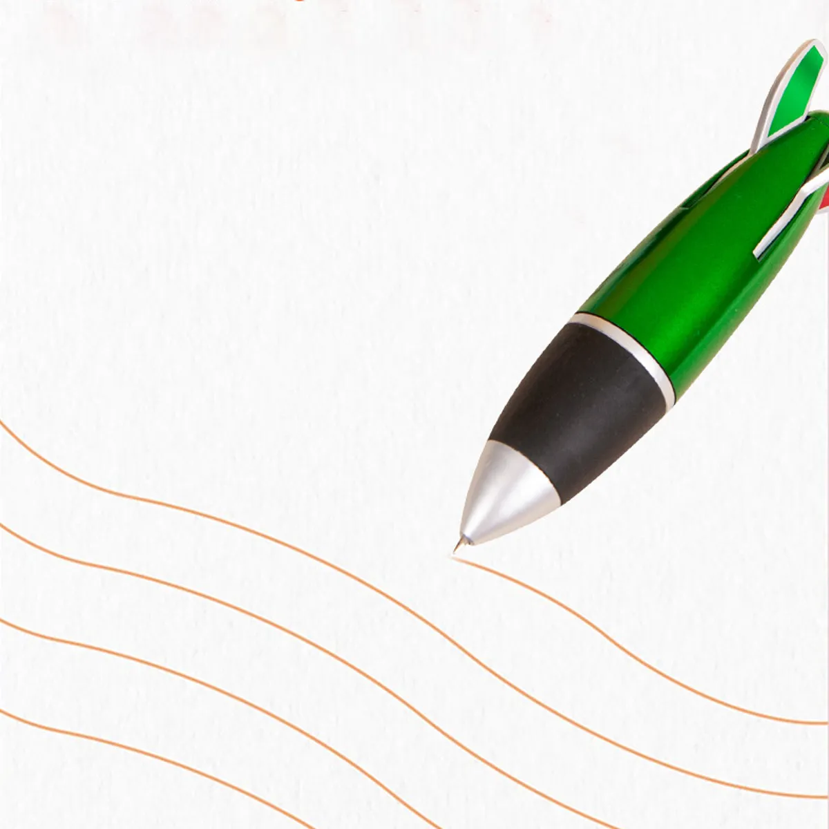 4 in 1 Mini Rocket Shape Pens Ballpoint For School Office 7