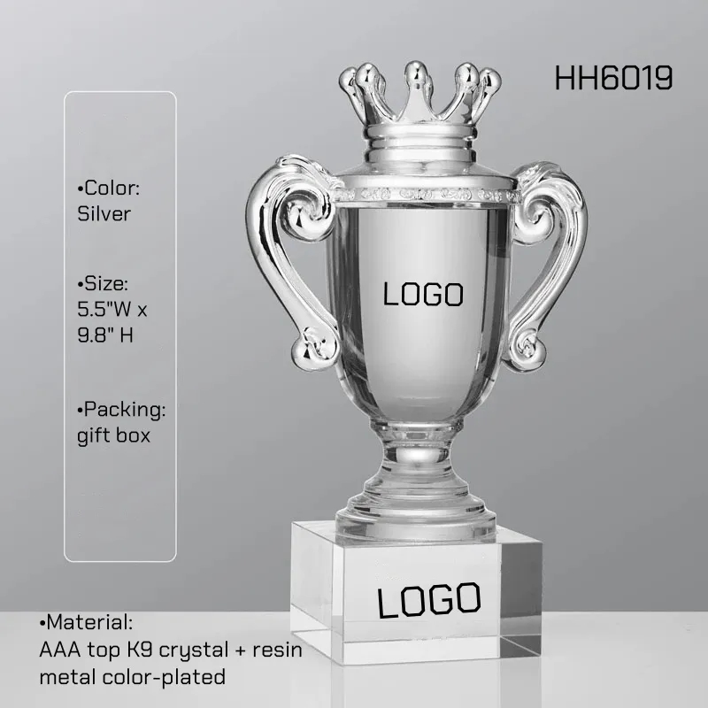 Crown Crystal Cup Trophy Award BULK 5