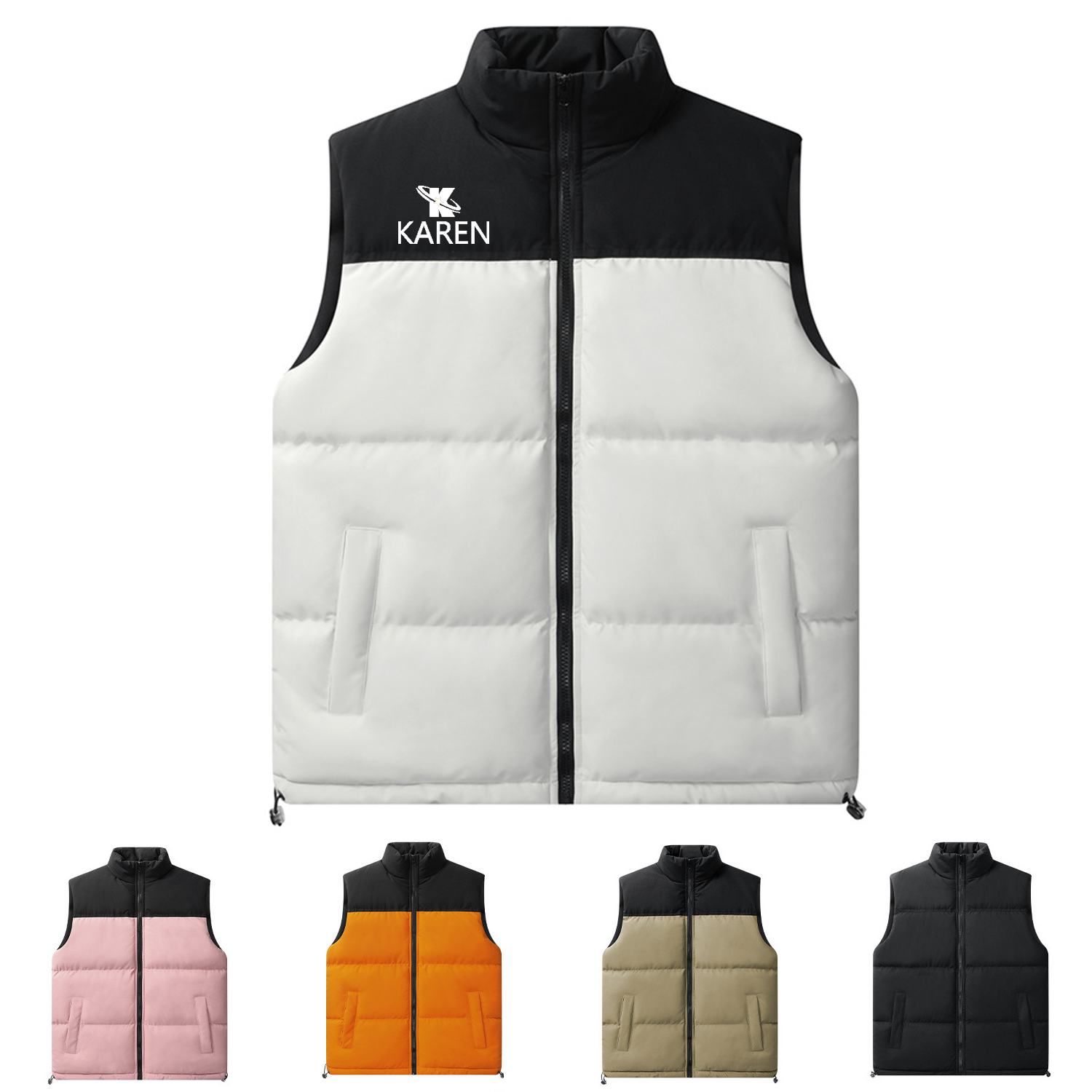 Quilted Insulated Full Zip Winter Sleeveless Vest 1
