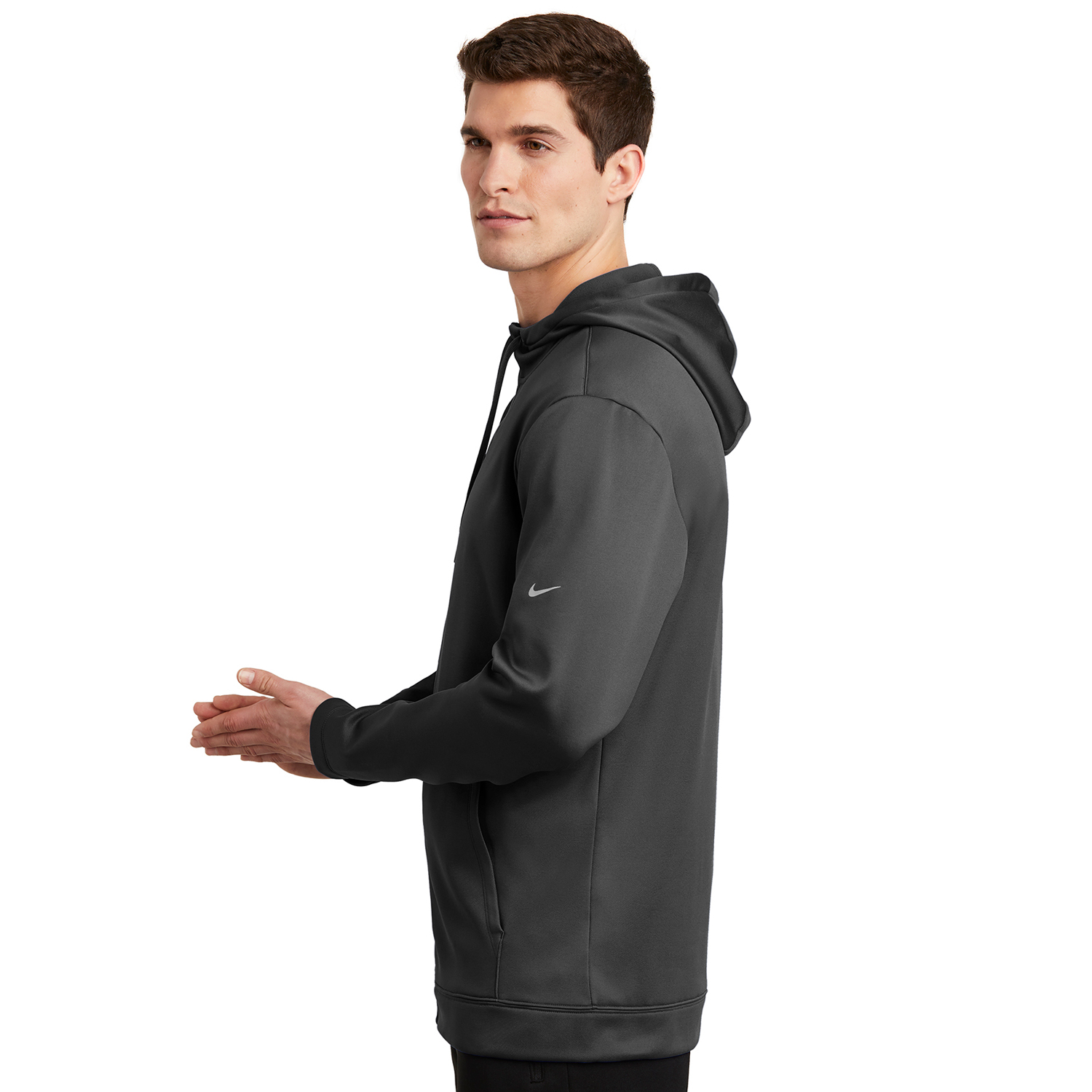 Nike Therma-FIT Full-Zip Fleece Hoodies w/ Screen Print 7 oz, custom hoodie or sweatshirt with logo imprint 3