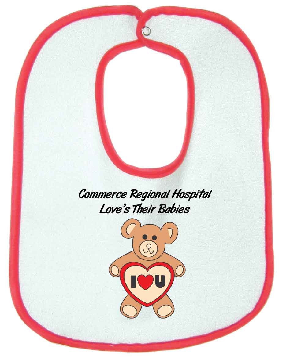 Medium Baby Bib, custom youth shirt with logo imprint 3