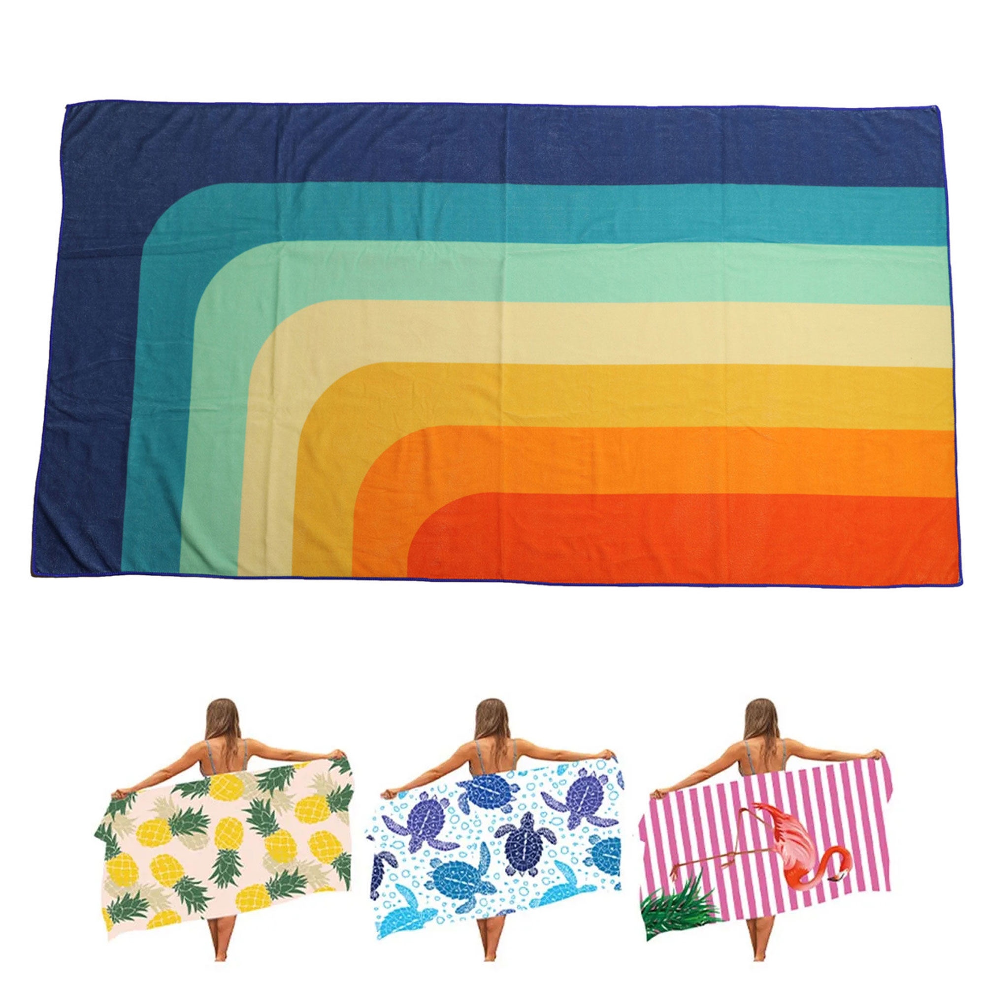 Full color Microfiber Beach Towel 30"x 60" 2