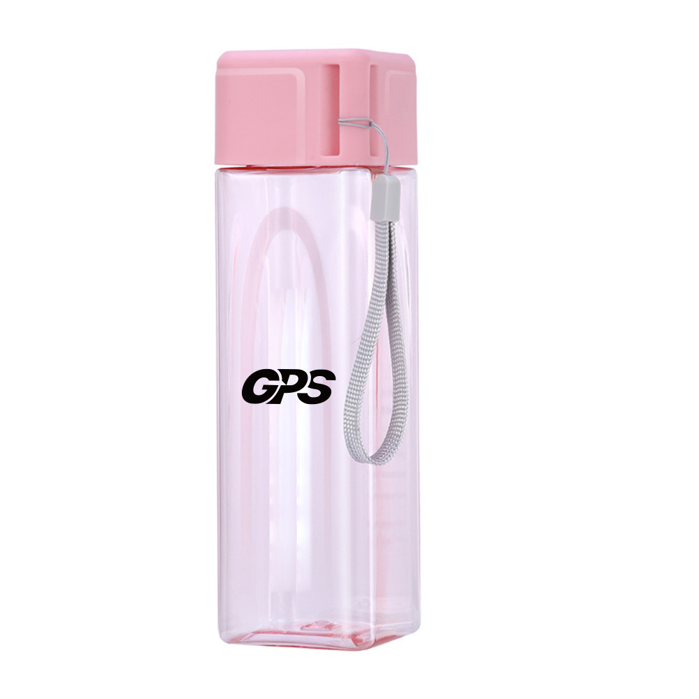 500ml Square shaper water bottle bottle with rope 3