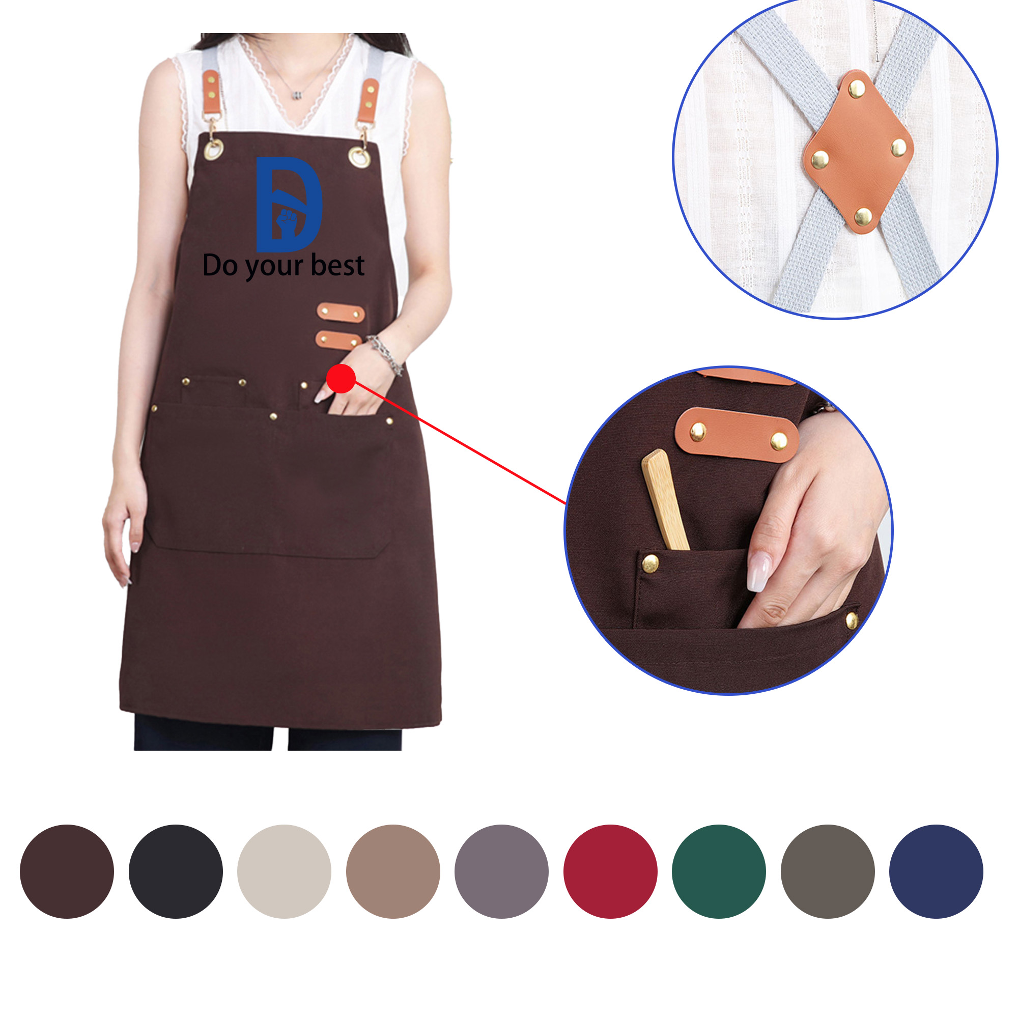 MOQ 20 Colour Printing Waterproof Cookong Gardening Apron 2