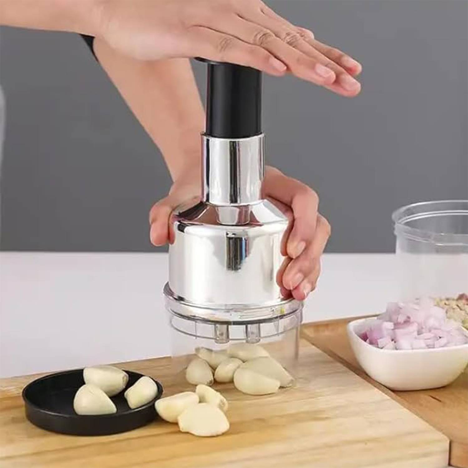 304 Stainless Steel Hand Garlic Pounder 7