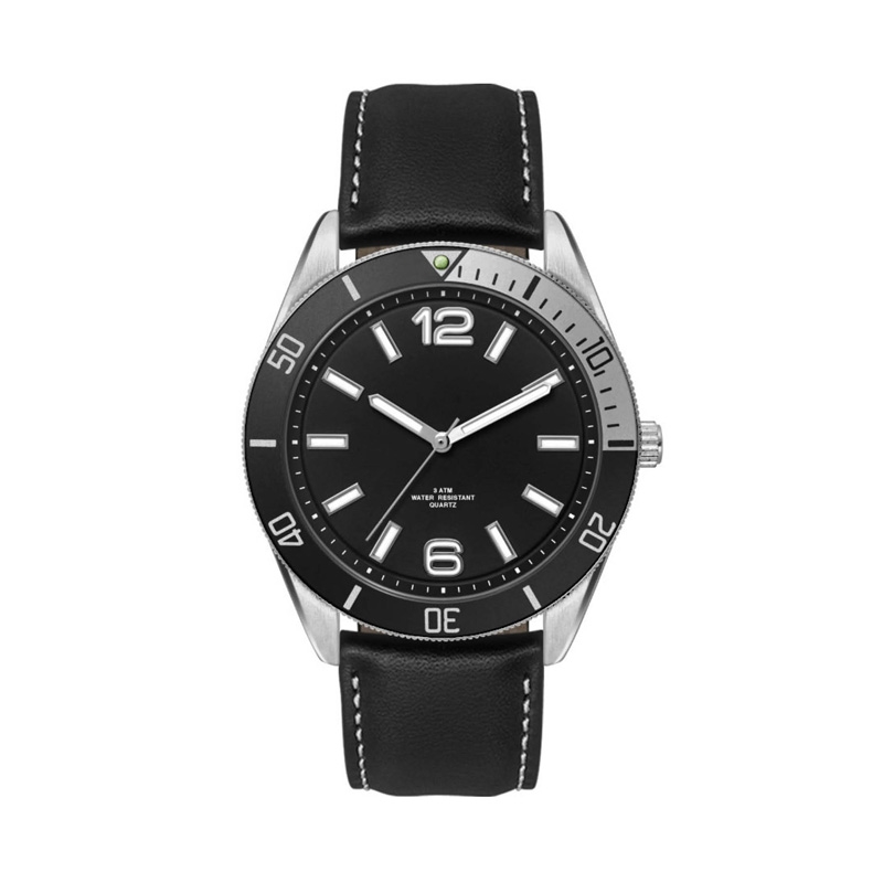 42MM, SILVER METAL CASE, BK BEZEL, 3-HAND MVT 4