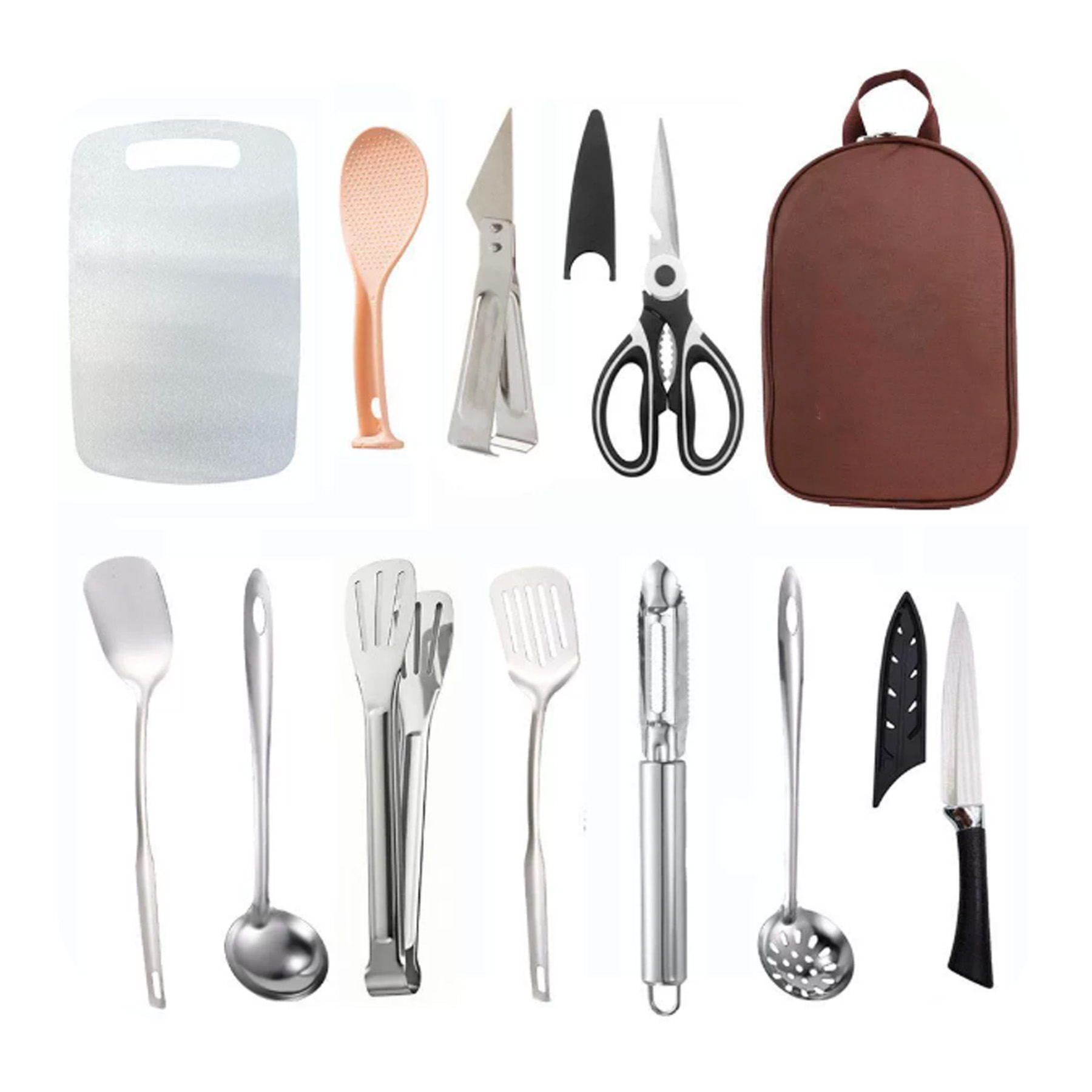 12 Piece Camp Kitchen Cooking Utensil Set Case 3
