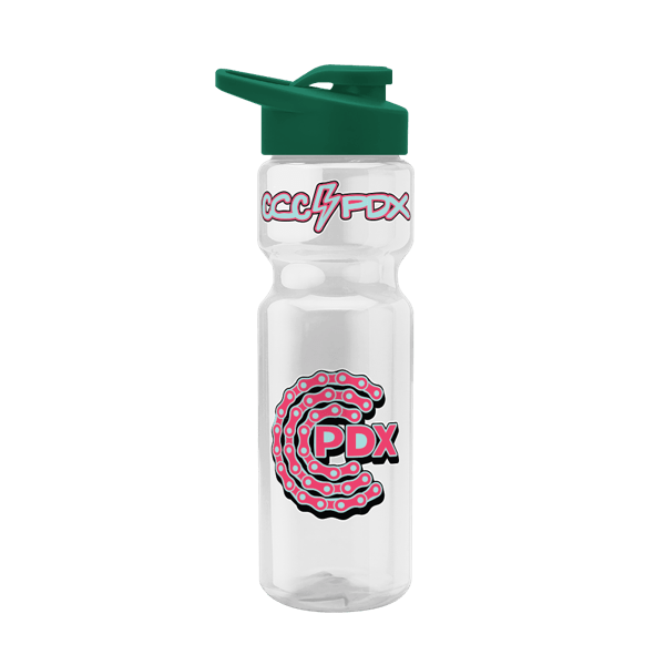 Blazer 28oz Transparent Bike Bottle w/Drink-thru Lid 2589