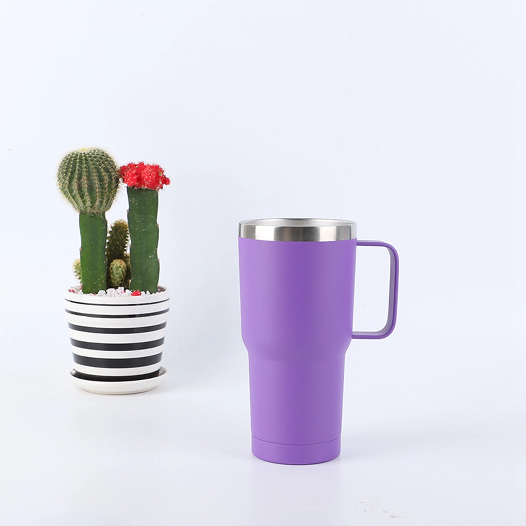 20 Oz. Stainless Steel Double Wall Tumbler With Handle 8