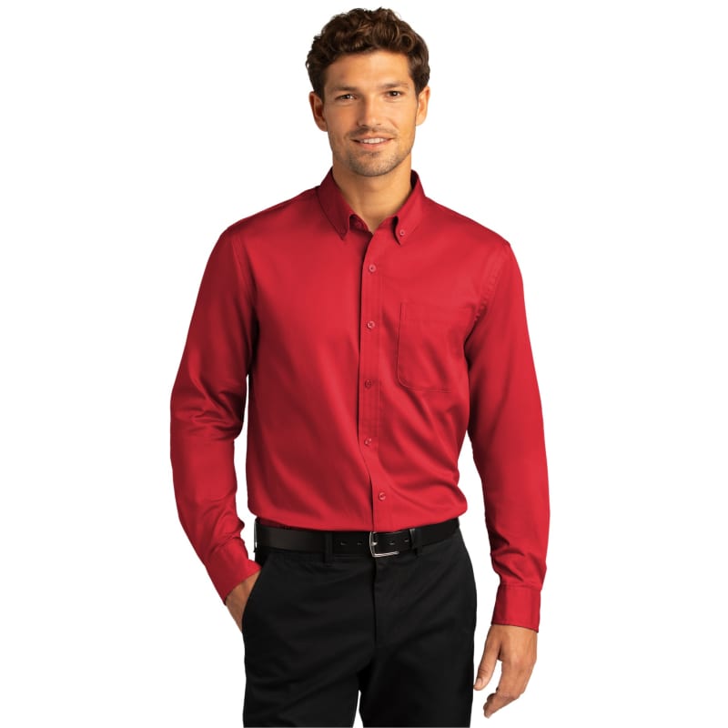 Port Authority Long Sleeve SuperPro React Twill Shirt. 16