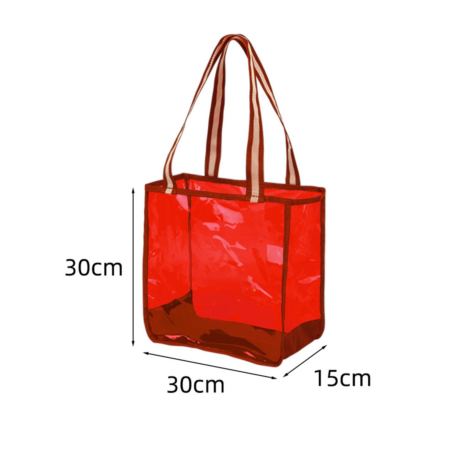 Trendy Large PVC Clear Shoulder Tote Bag for Daily Use 8