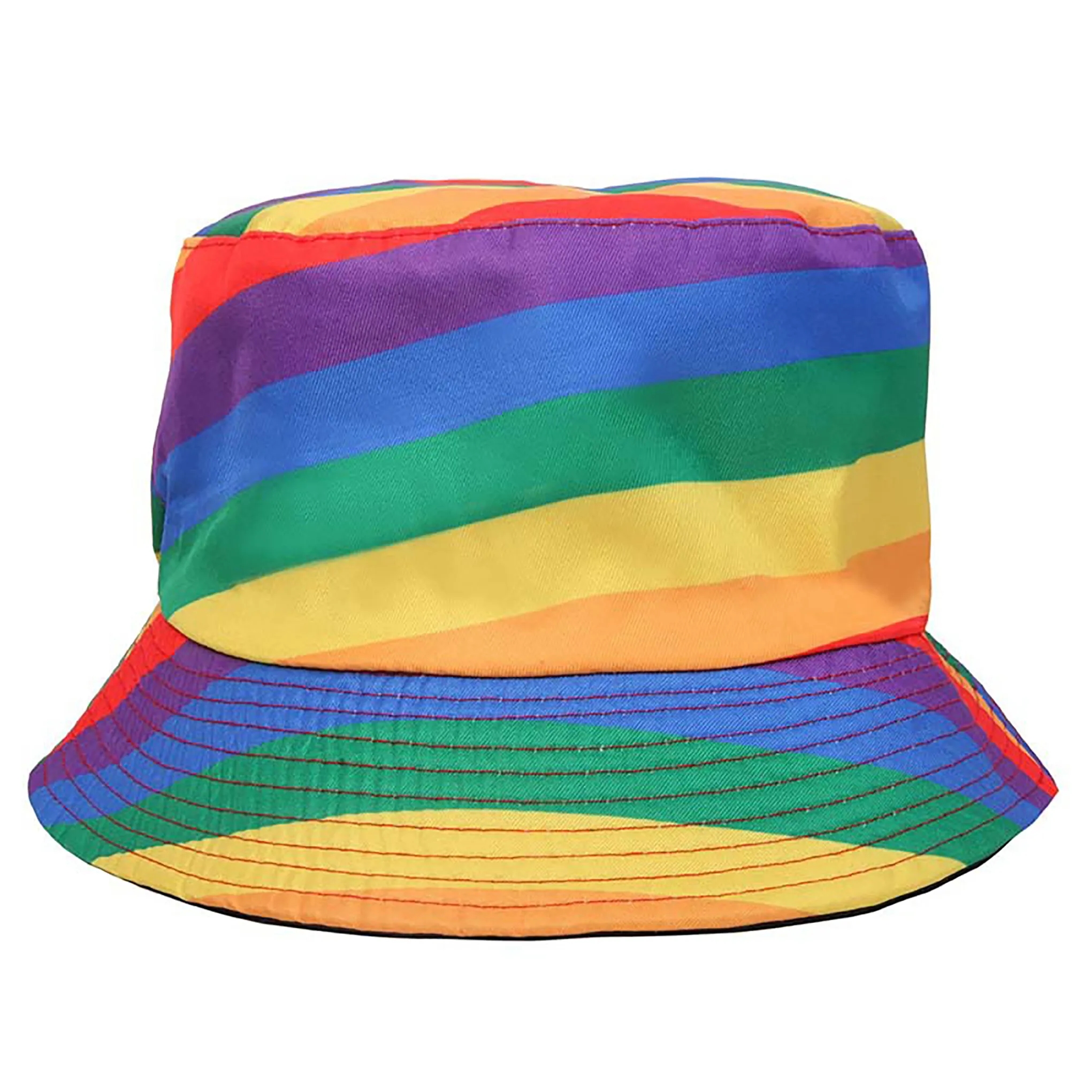 Reversible Men Women Rainbow LGBT Bucket Hat 3