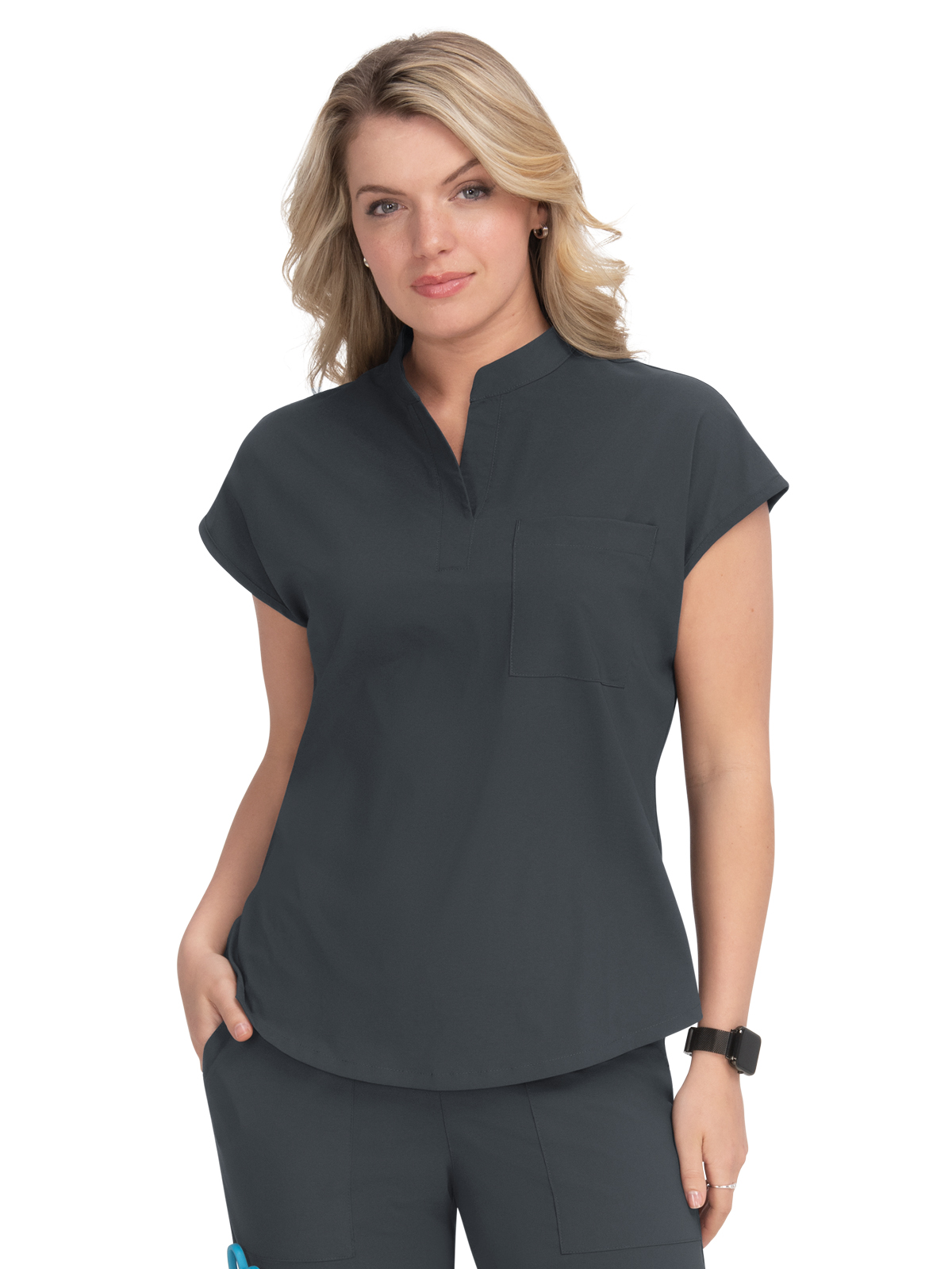 koi - Basics - Women's One-Pocket Stretch Tuck-In Ari Top 31