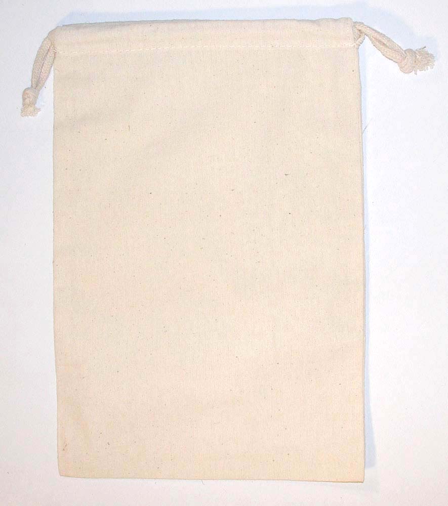 Weedy 100% Natural Cotton Drawstring Bag 8x12" 2