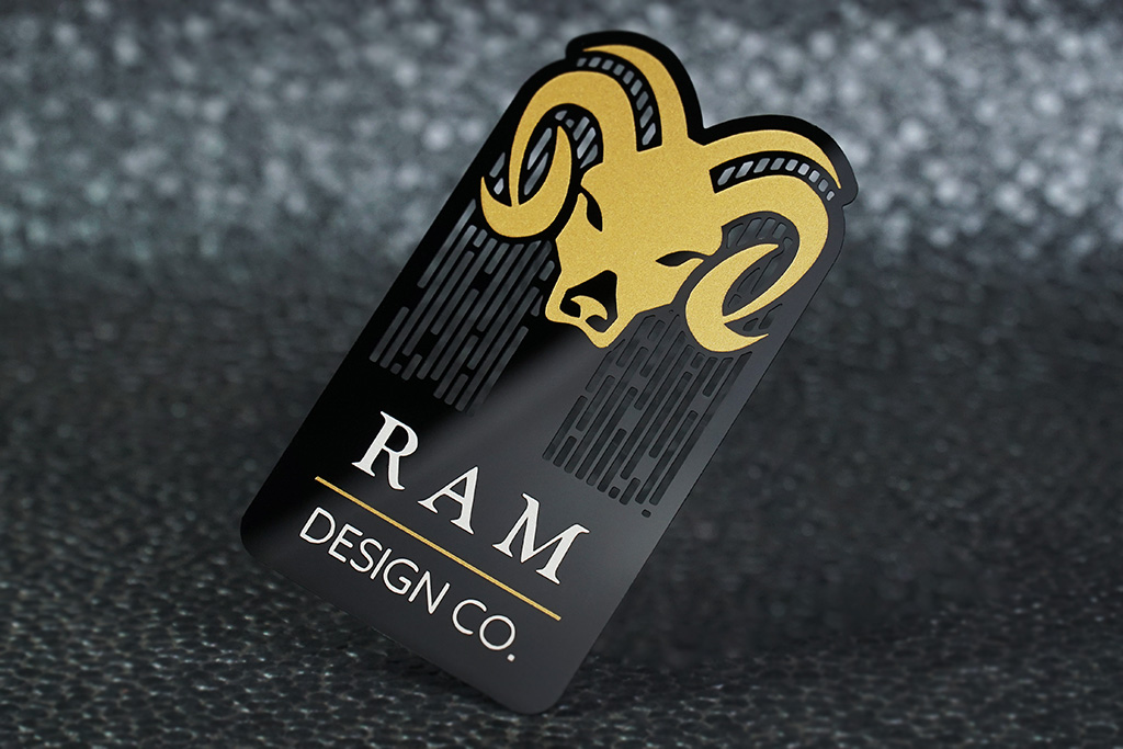 Mirror Black Metal Business Cards 5