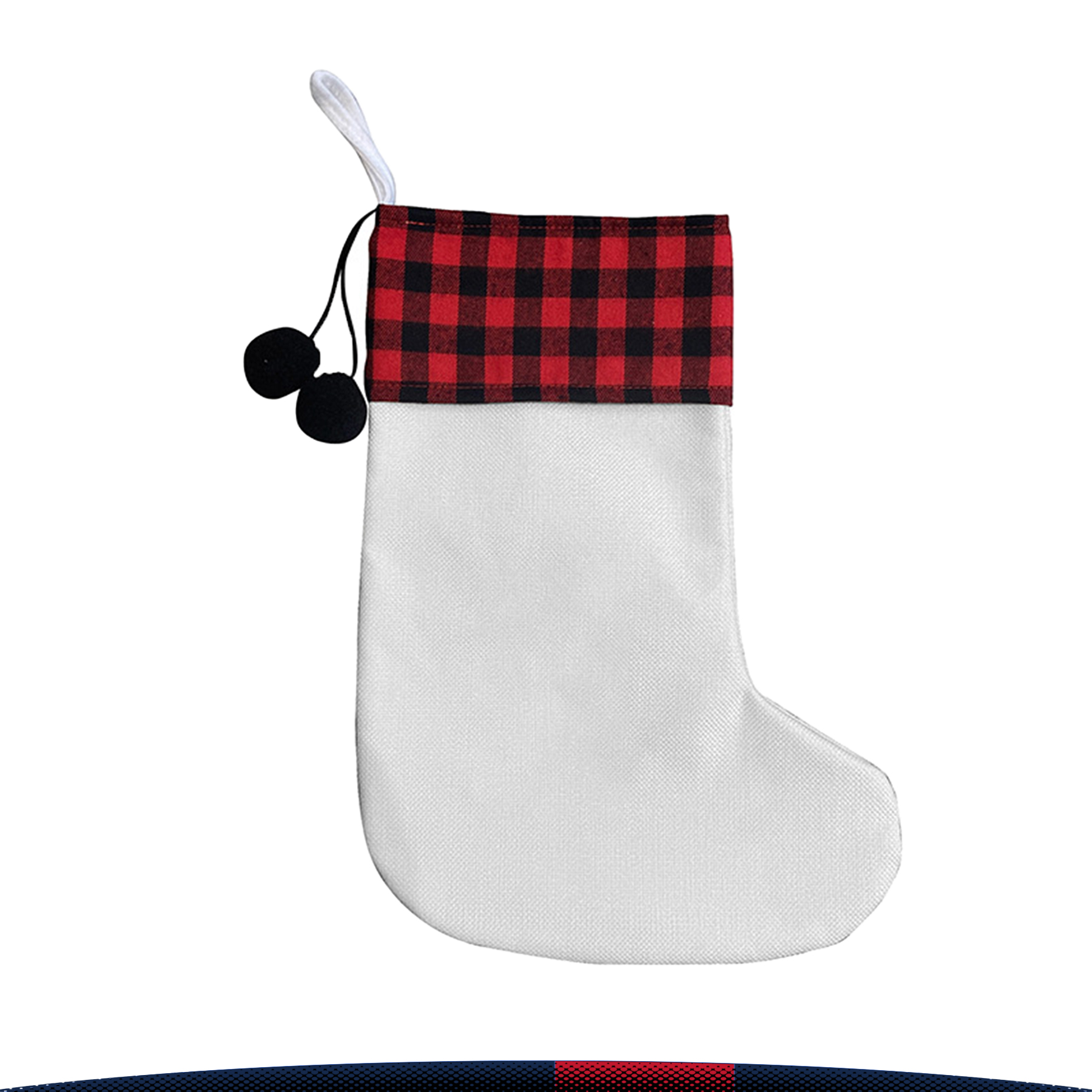 Plaid Pattern Christmas Stocking, custom tote bag with logo imprint 11