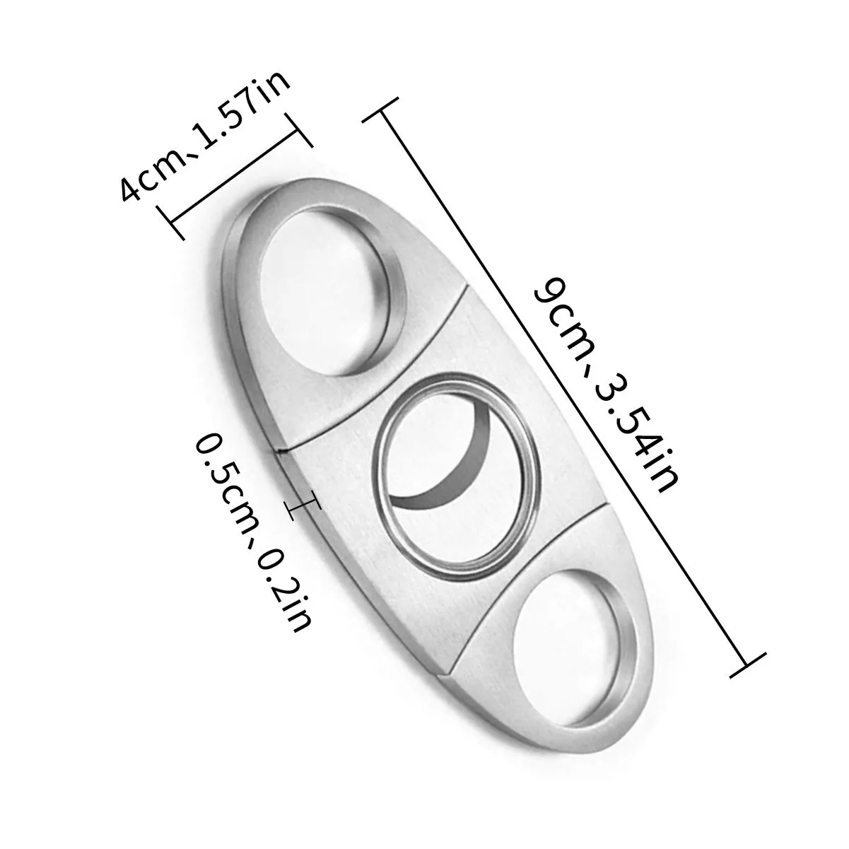 Stainless Steel Double Blade Cigar Cutter 2