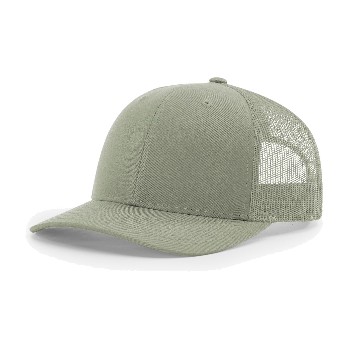 Richardson 112 6-Panel Snapback Trucker Hat w/Leatherette Adhesive Patches or Embroidery 104