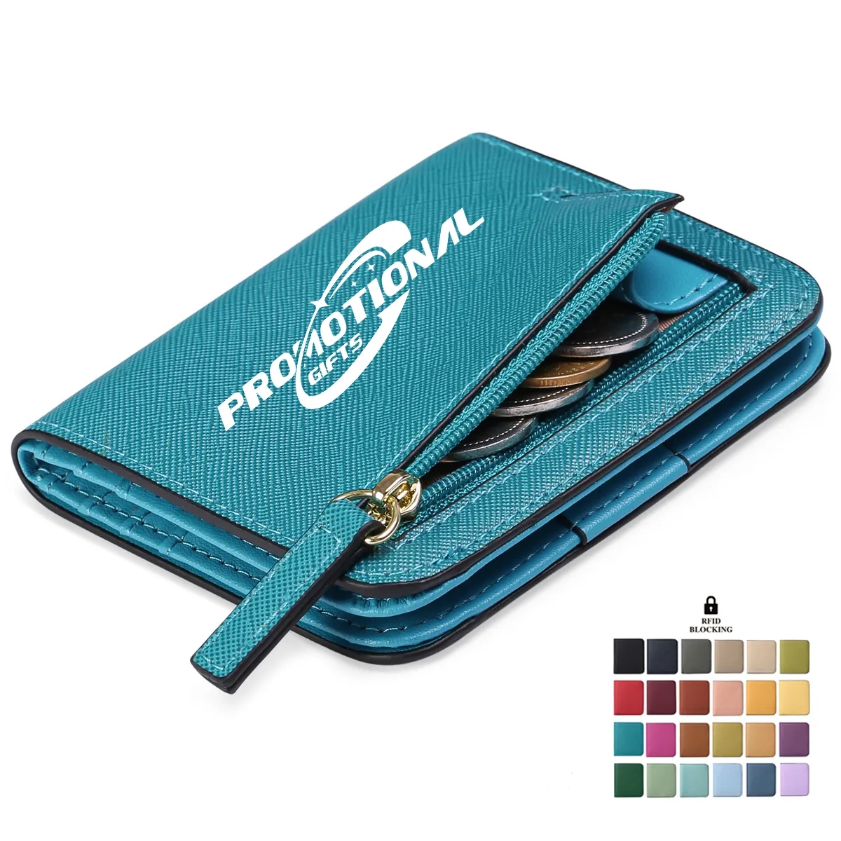 Rfid Blocking Compact Leather Pocket Wallet 2