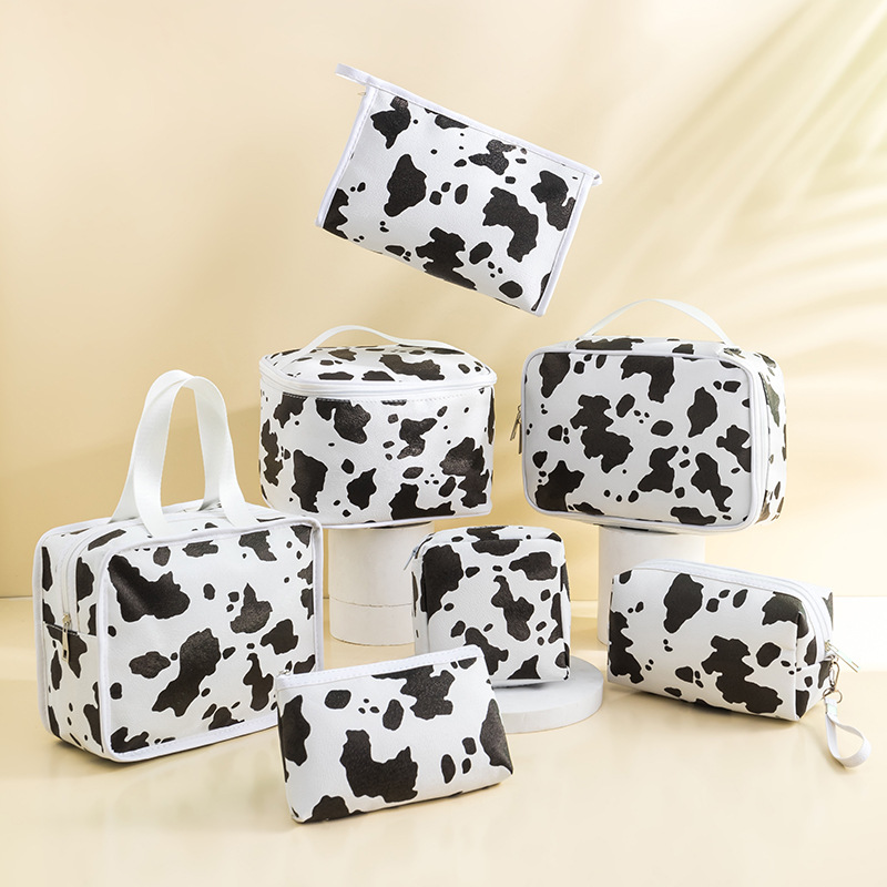 Cow Print Waterproof Toiletry Bag Cosmetic Bag 9