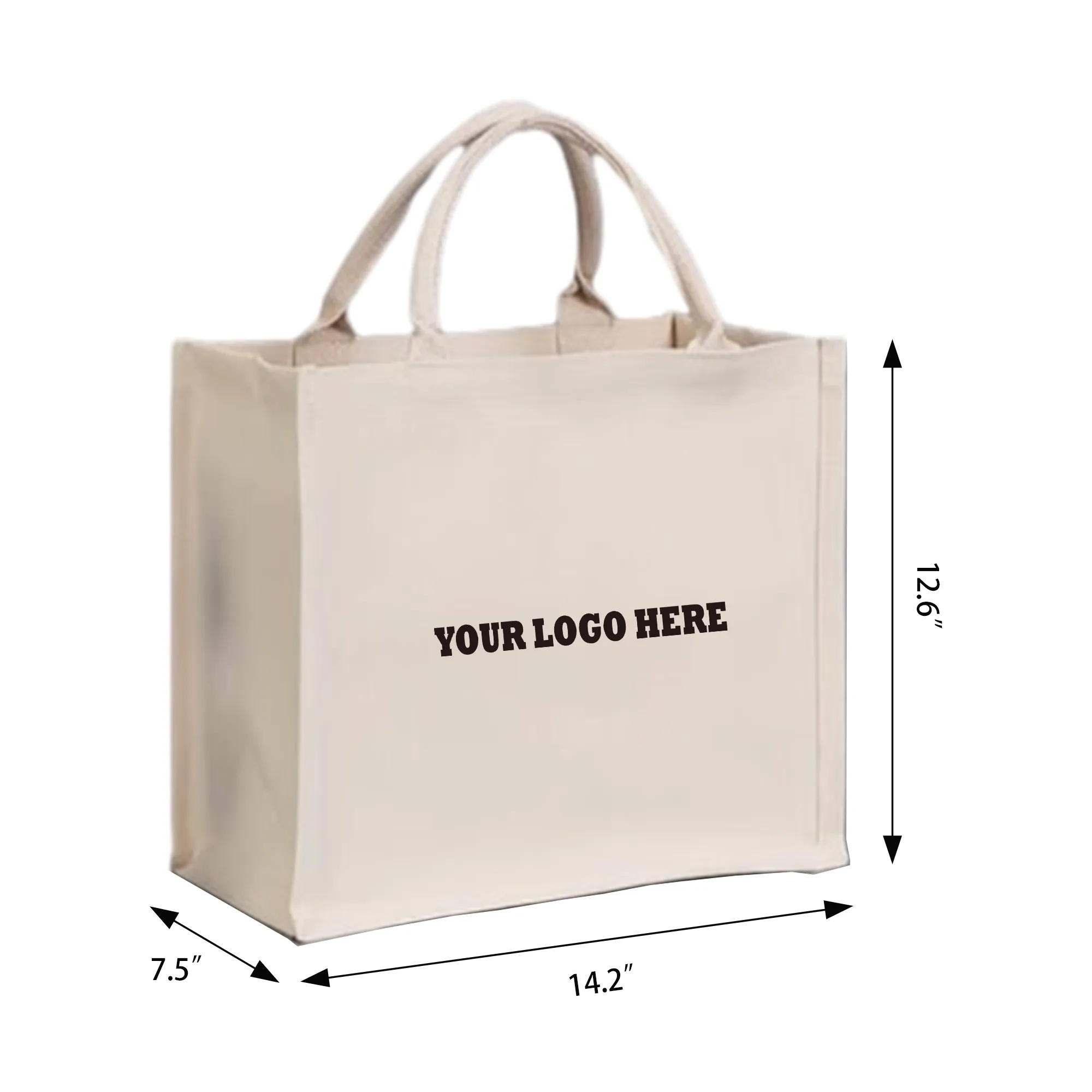 White Doodle-Able Canvas Tote Bag MOQ 100PCS 1