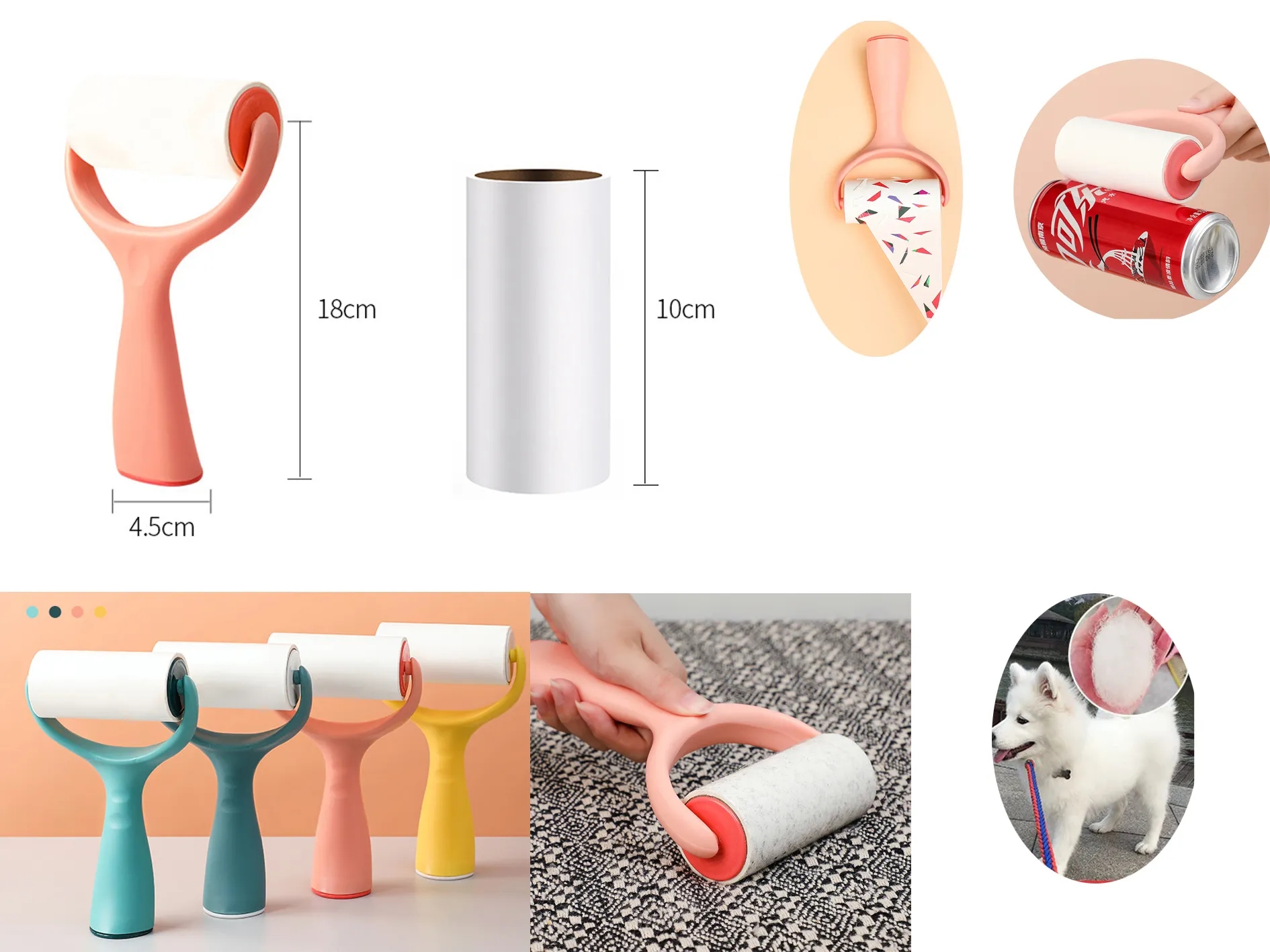 Plastic Pet Hair Lint Roller 2