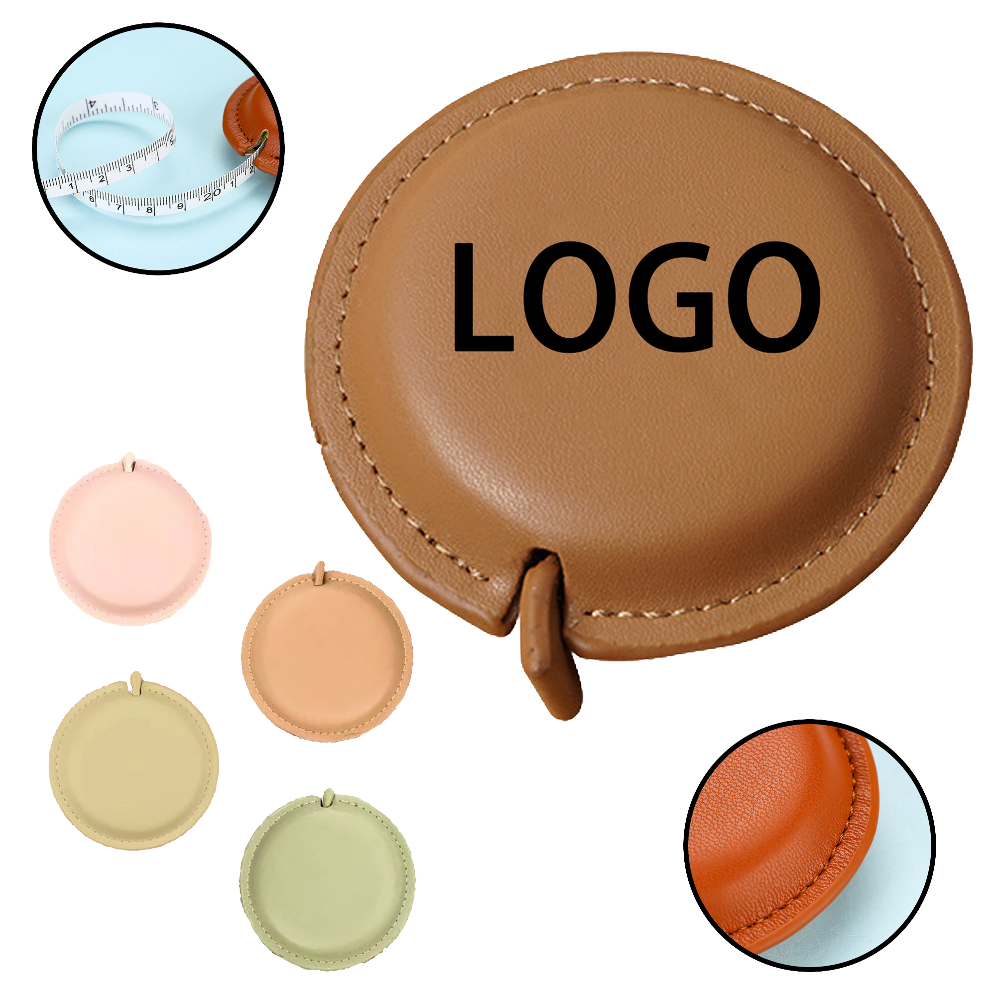 Wear-Resistant Leather Mini Tape Measure 2