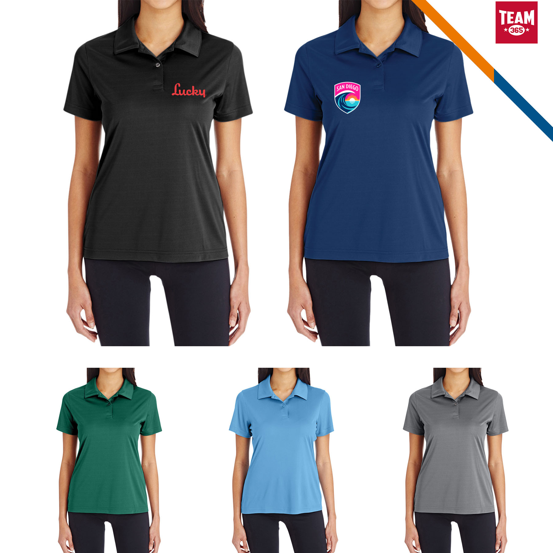 Team 365® Ladies Polyester Polo Shirt 3