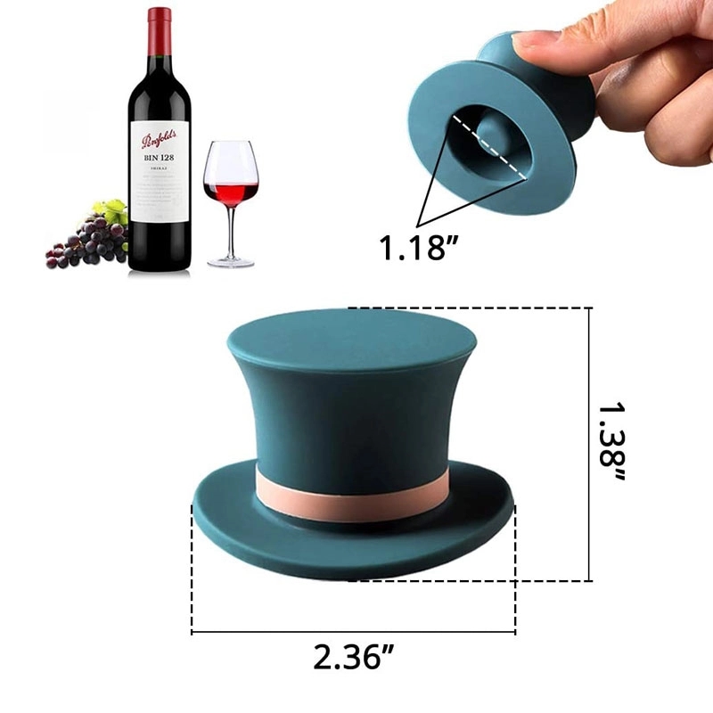 Gentleman Hat Shaped Silicone Wine Stopper 2