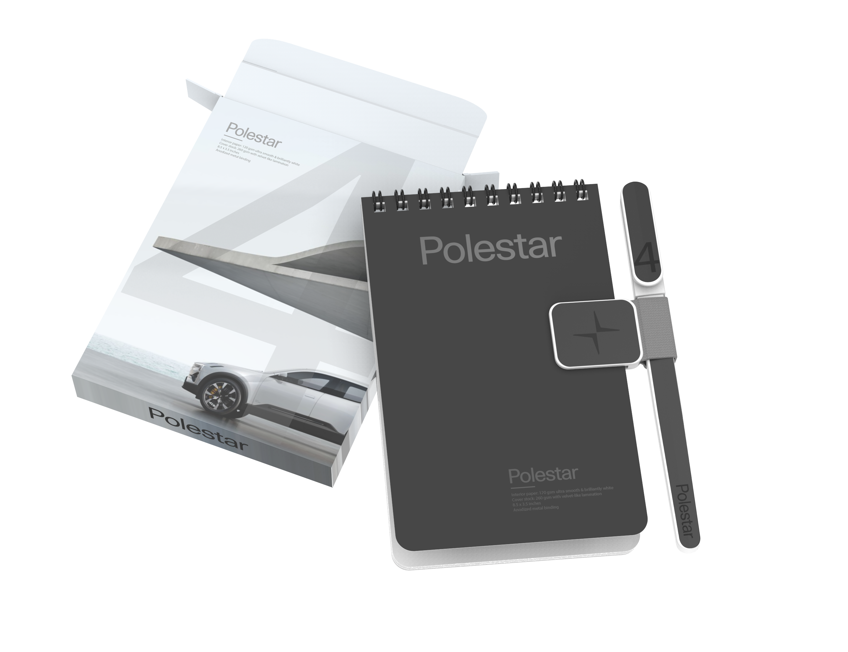 Notes Kit : Notebook set with pen and penholder (top bound) 2