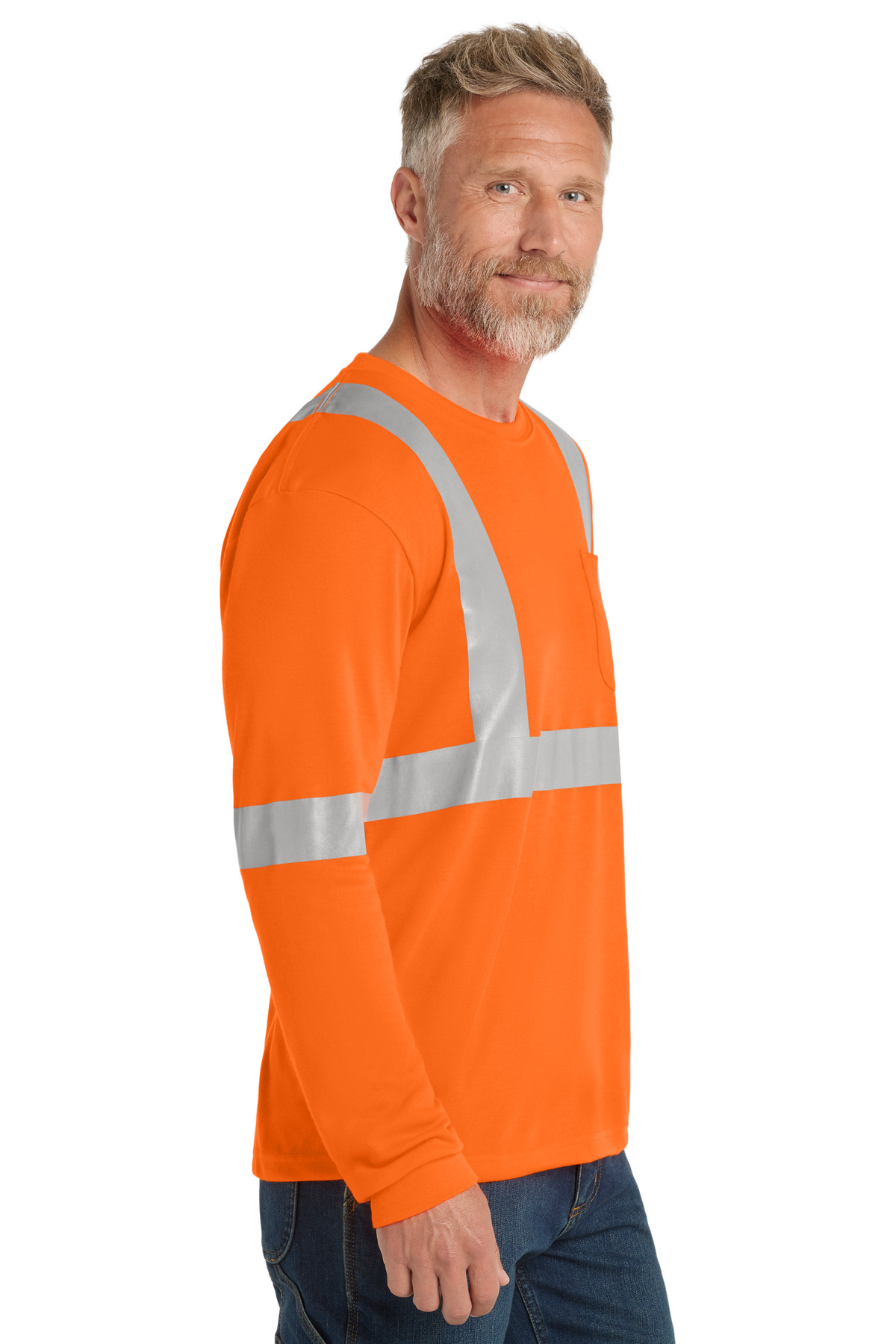 CornerStone ANSI 107 Class 2 Long Sleeve Safety T-Shirt. CS401LS 5