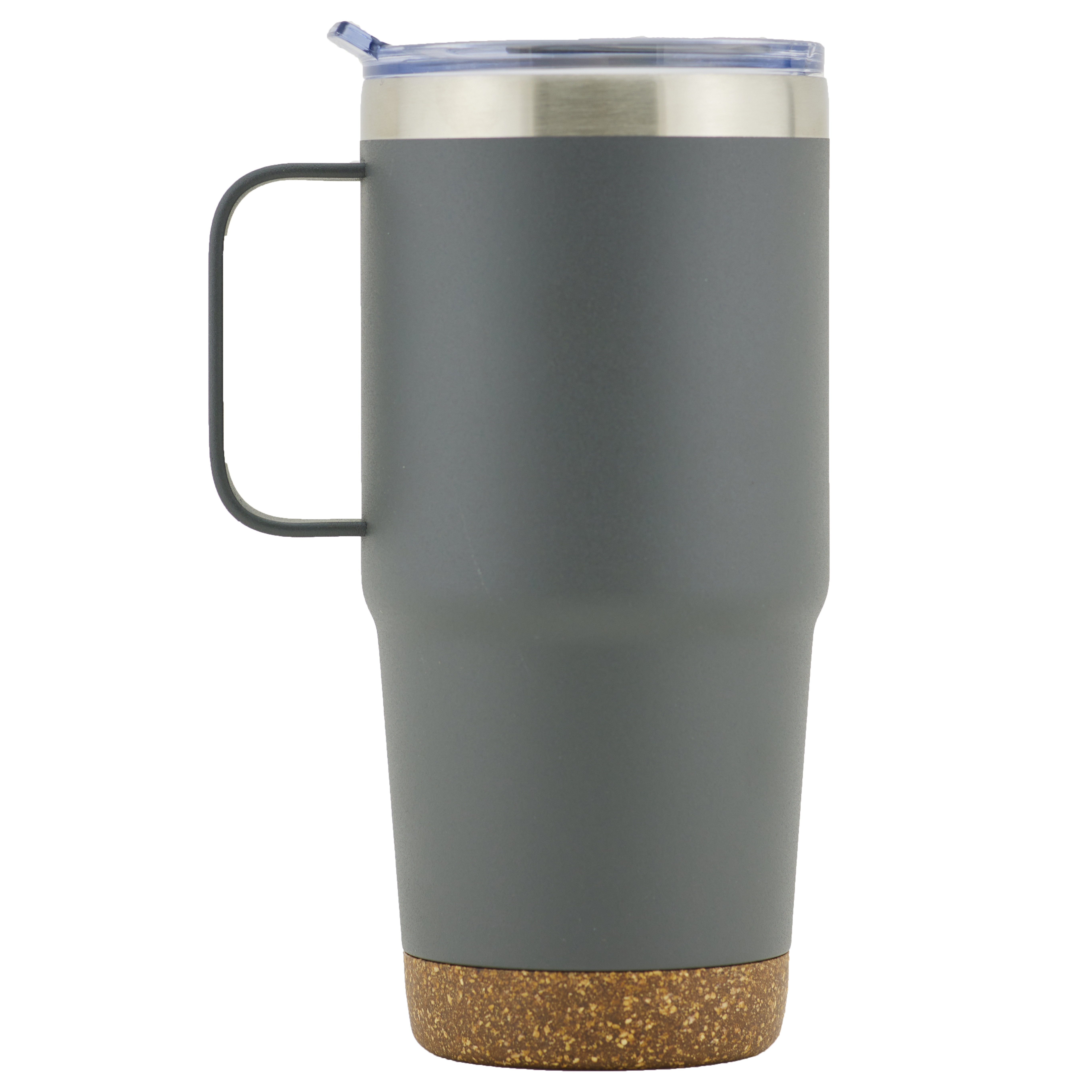 Oceanside 24oz Double Wall SS VI Tumbler with Handle and Cork Bottom (Grey)