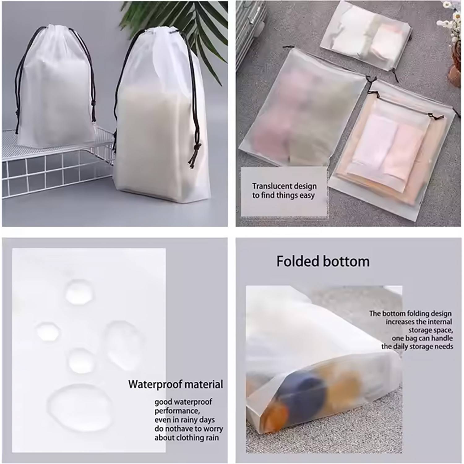 PE frosted transparent packaging bag 4