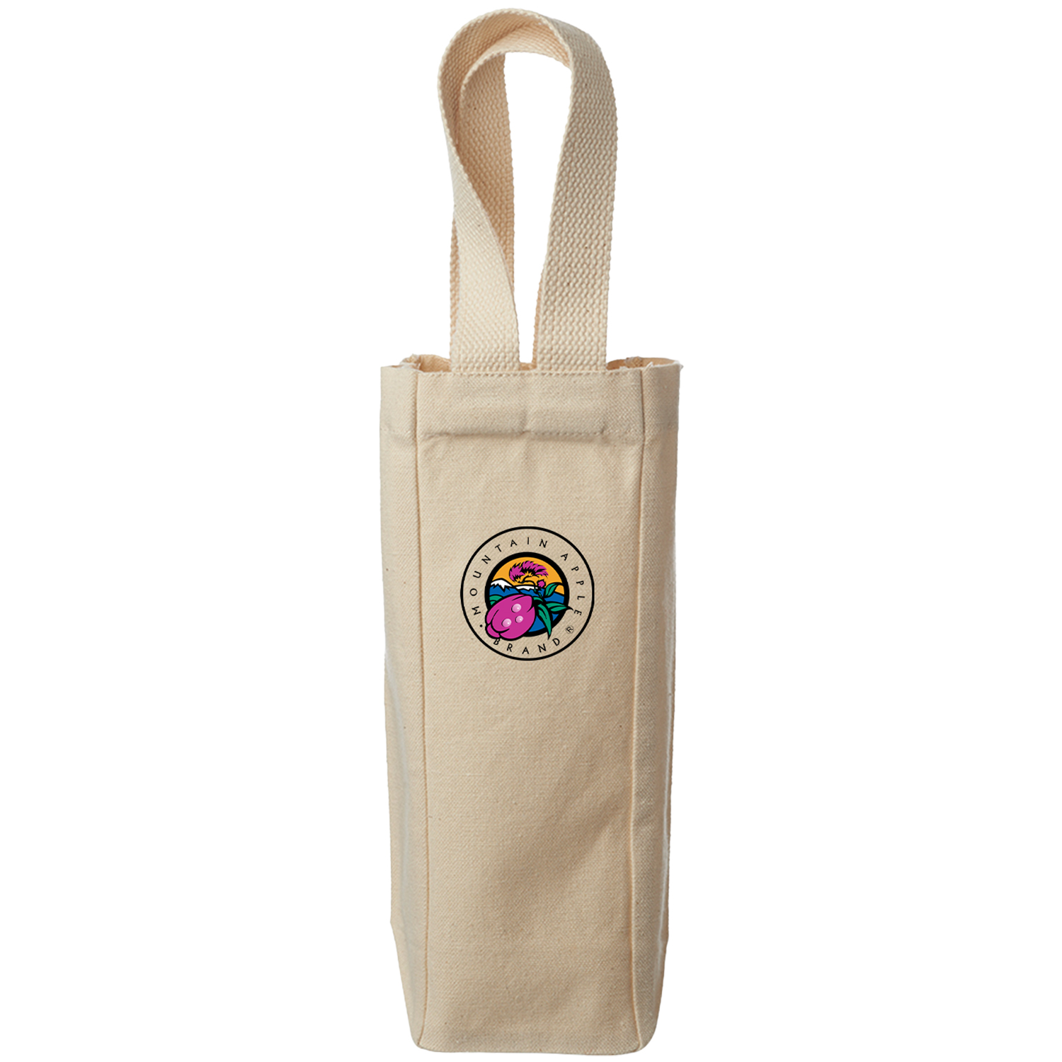 Canvas Wine Tote Bag for Single Bottle, custom tote bag with logo imprint 2