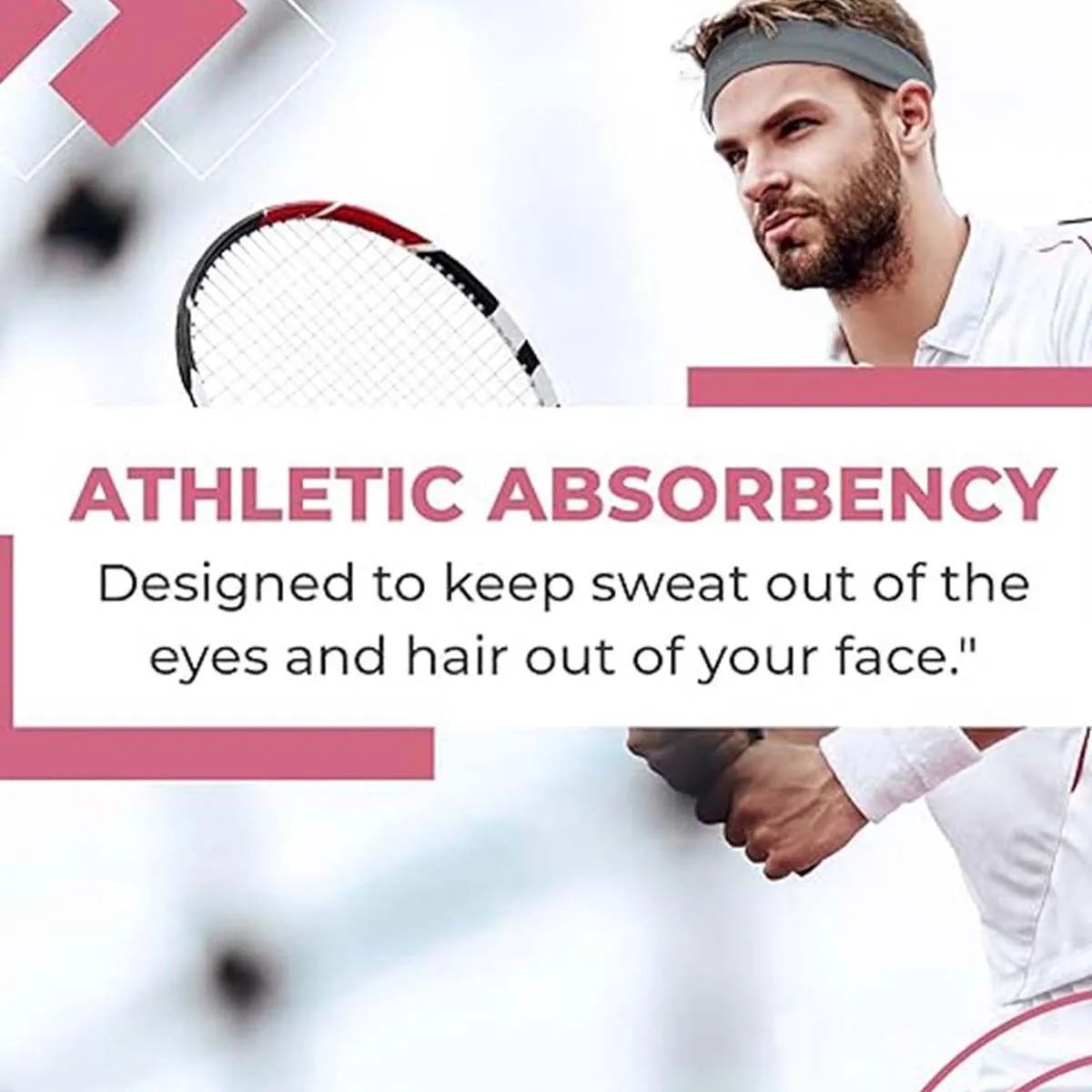 Great Elastic Sports Wicking Headband 7