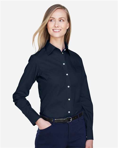 Women's Crown Collection® Broadcloth Woven Dress Shirt - D620W 30
