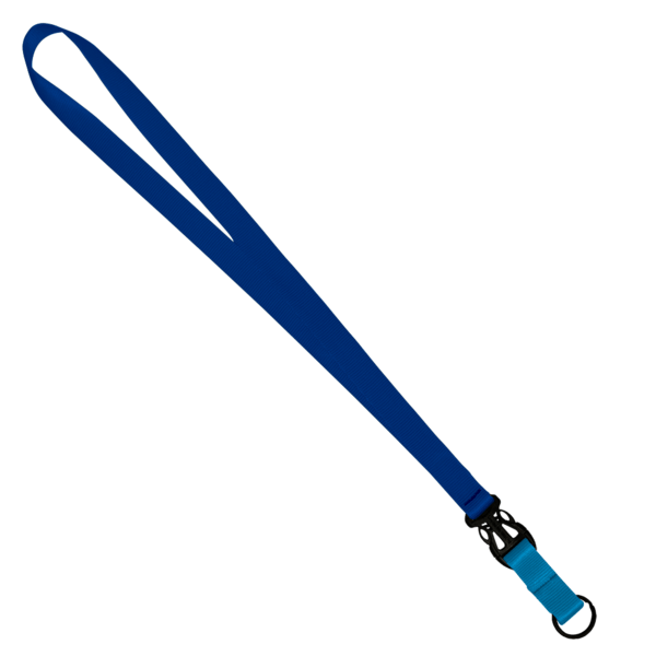 3/4" Multi color (Top and bottom) Nylon Lanyard with Plastic Slide Buckle R 309