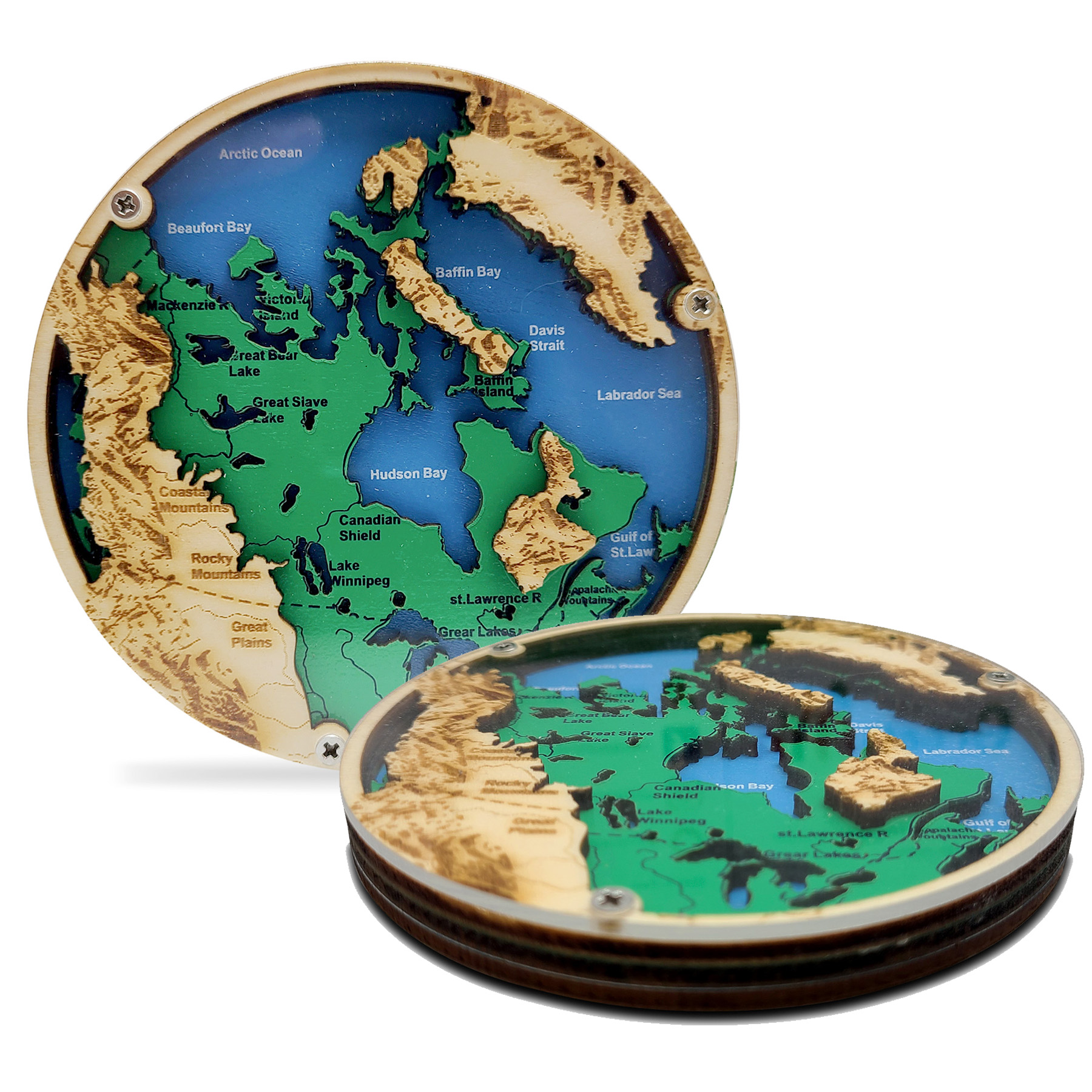 Layered Wood Coaster 13