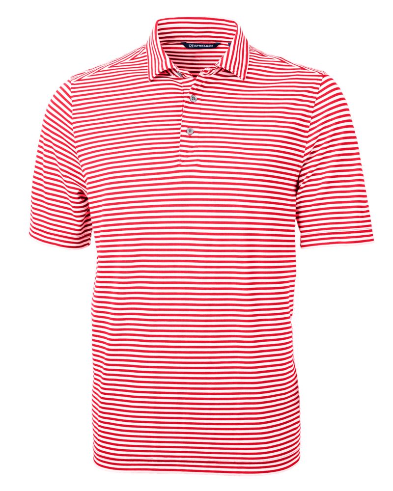Cutter & Buck Virtue Recycled Stripe Featherlight Pique Mens Big & Tall Polo Big & Tall 51