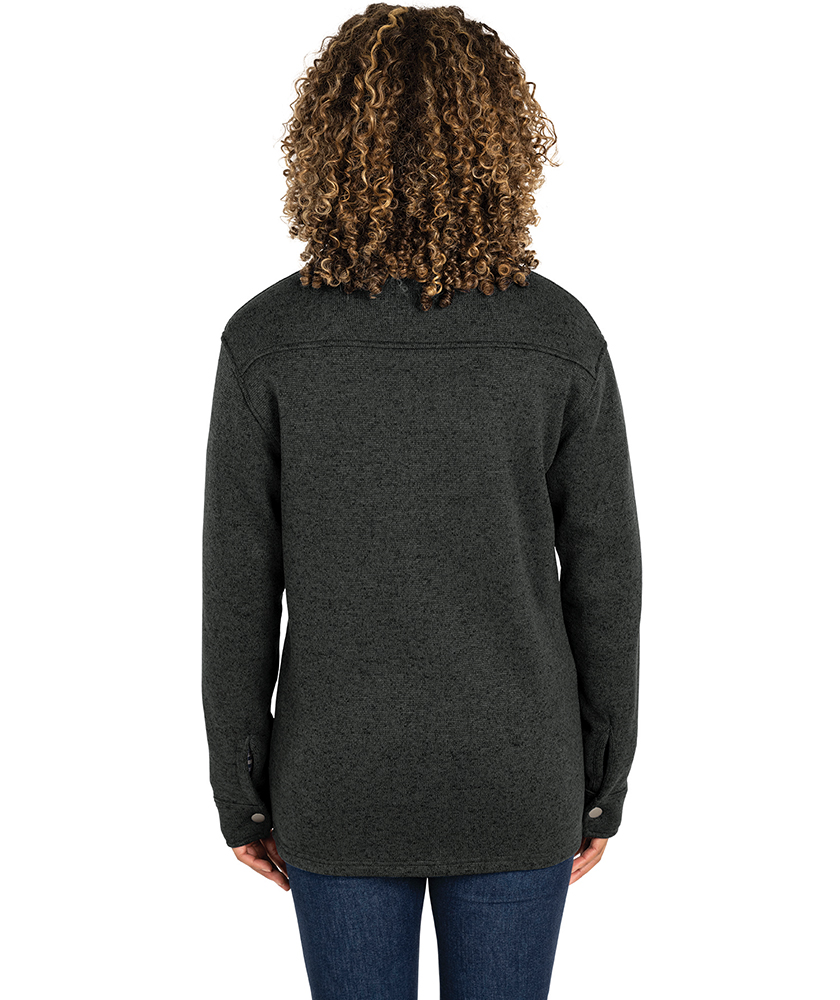 Heathered Fleece Snap Shacket