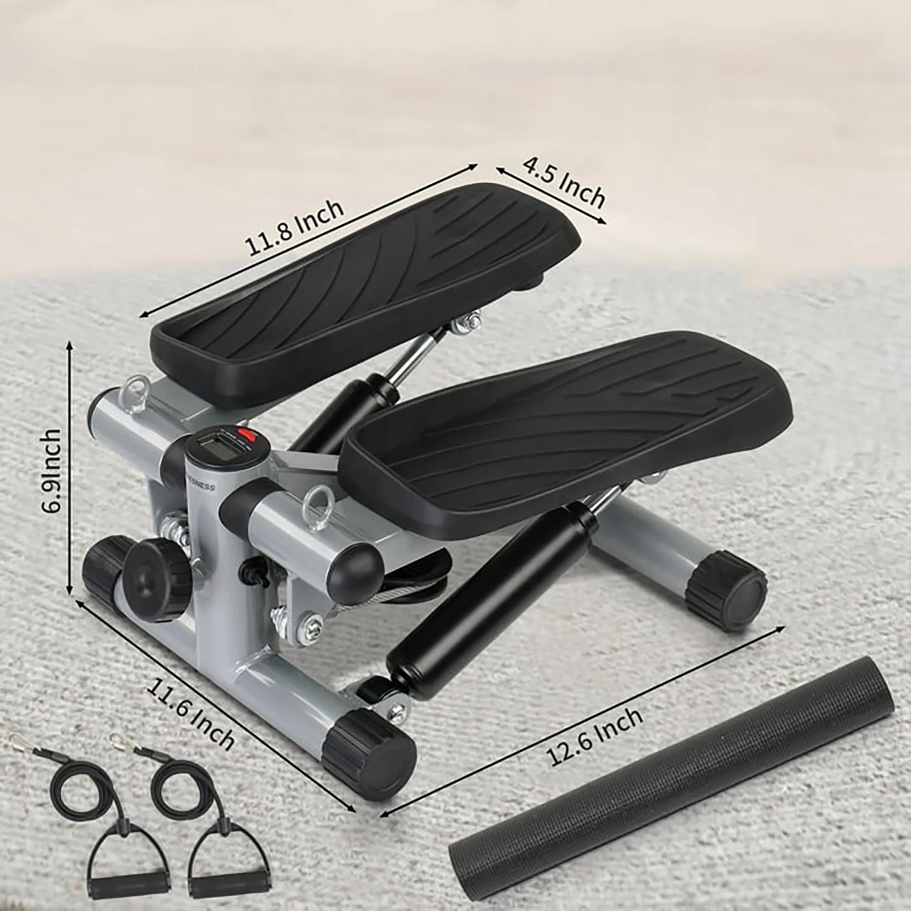 Fitness Stepper with Resistance Band LCD Display 3
