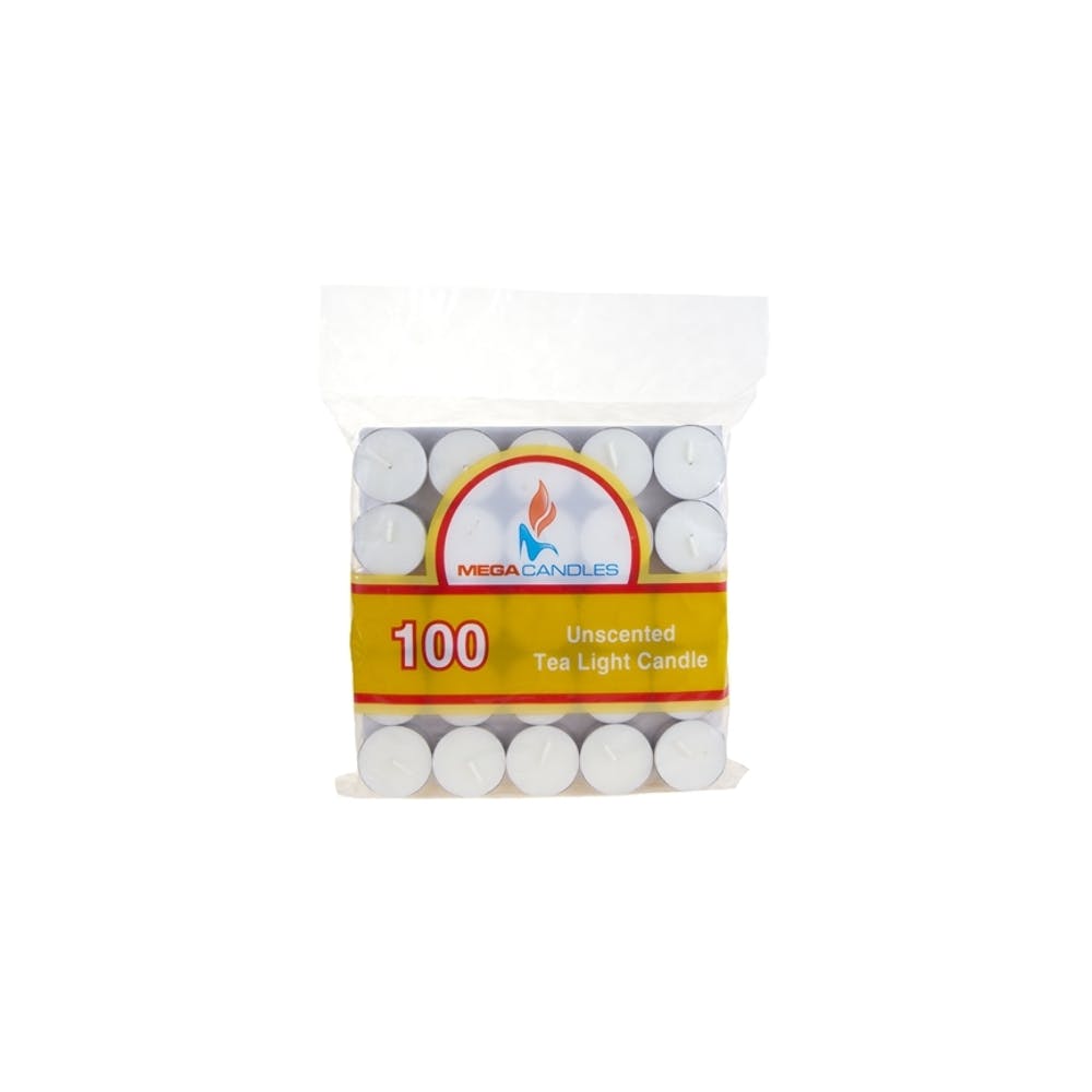 Tealight Candles - White Unscented 100 Pack 2