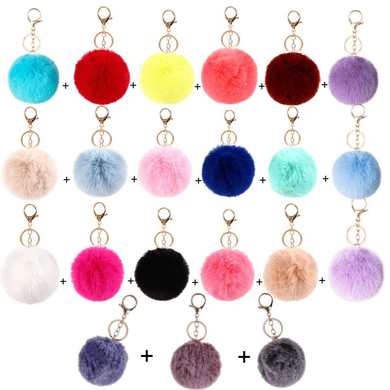 Pom Fur Ball Keychain Fluffy Accessories 1
