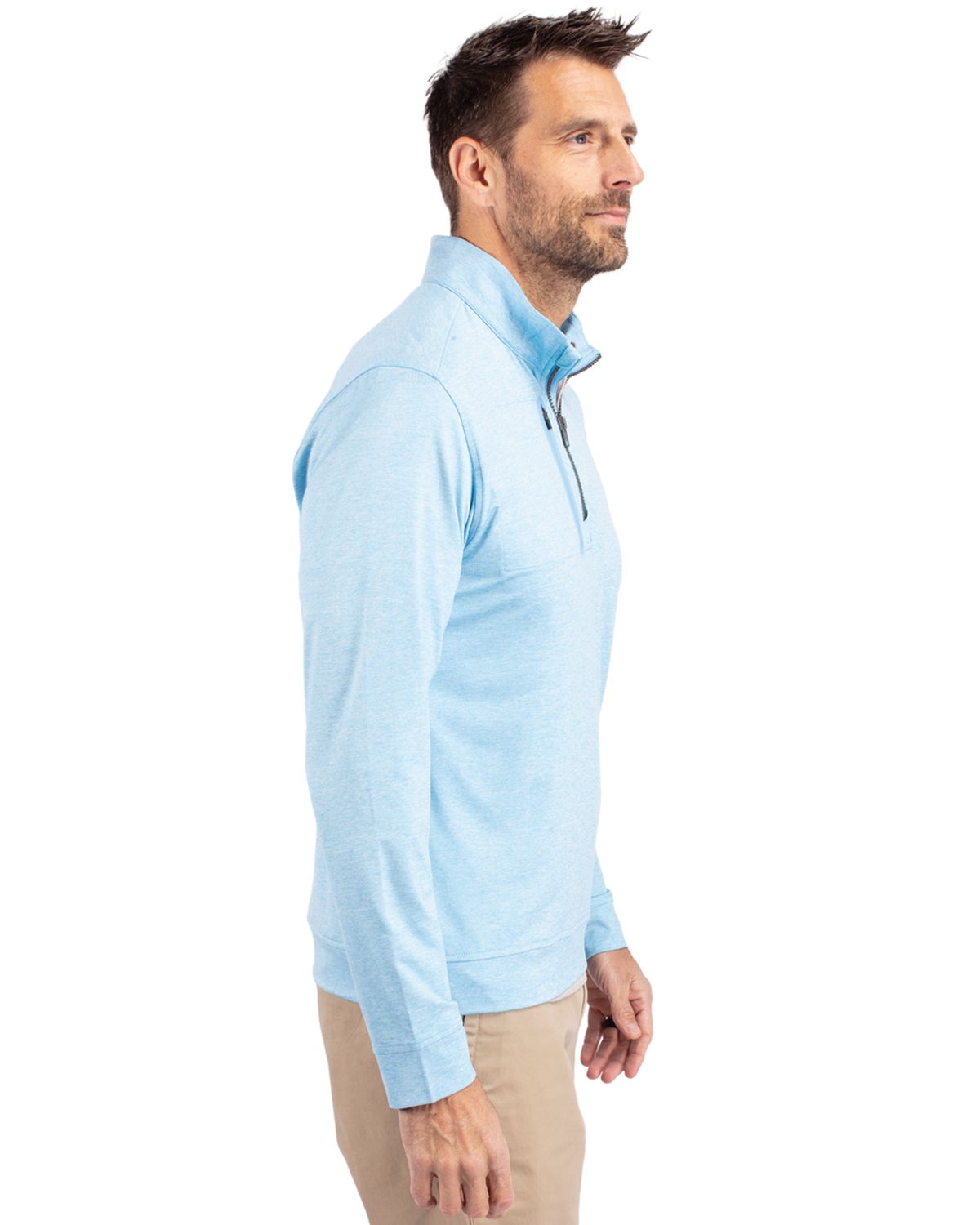 Cutter & Buck Stealth Heathered Mens Quarter Zip 65