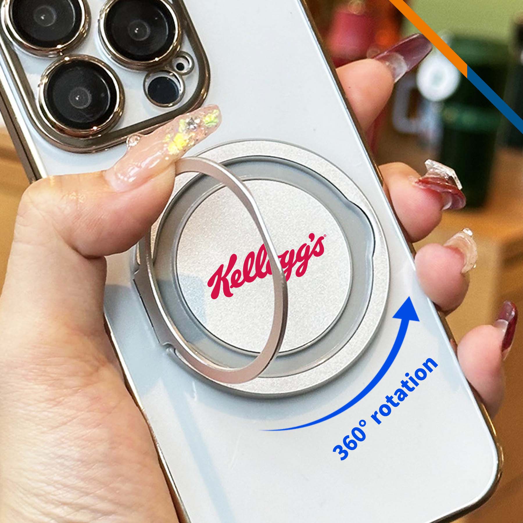 RingAxis Magnetic Rotation Phone Ring Stand 3
