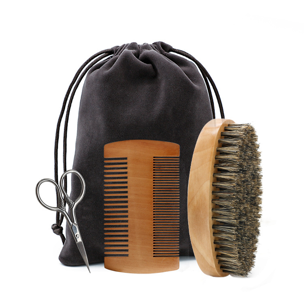 Beard Brush & Comb Set 3