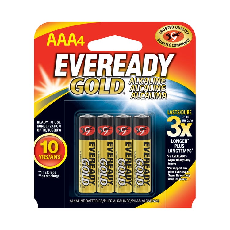 Eveready Gold Alkaline AAA Batteries - 4 Pack 2